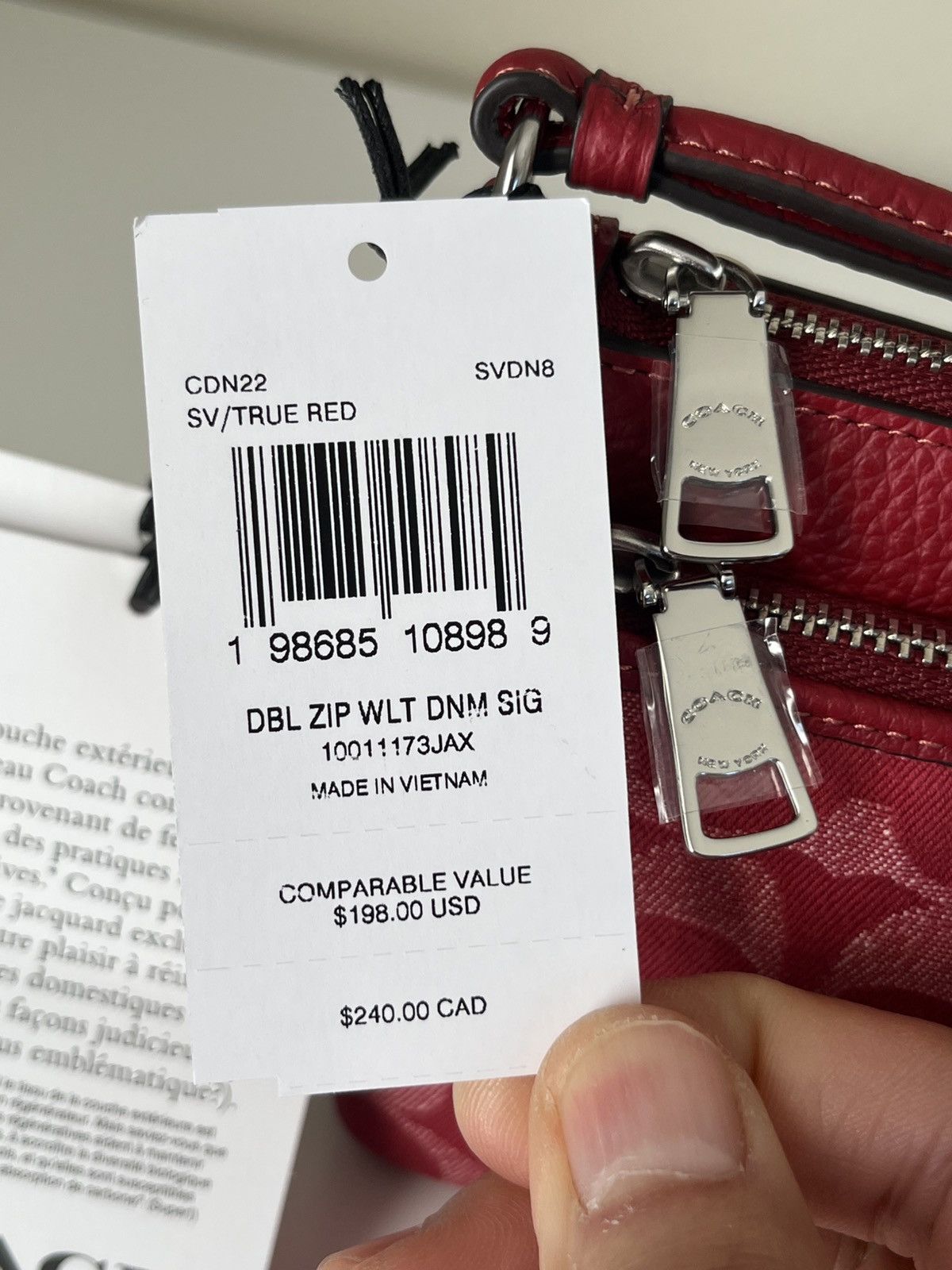 Coach Coach double zip wristlet in signature denim Size ONE SIZE - 5 Thumbnail