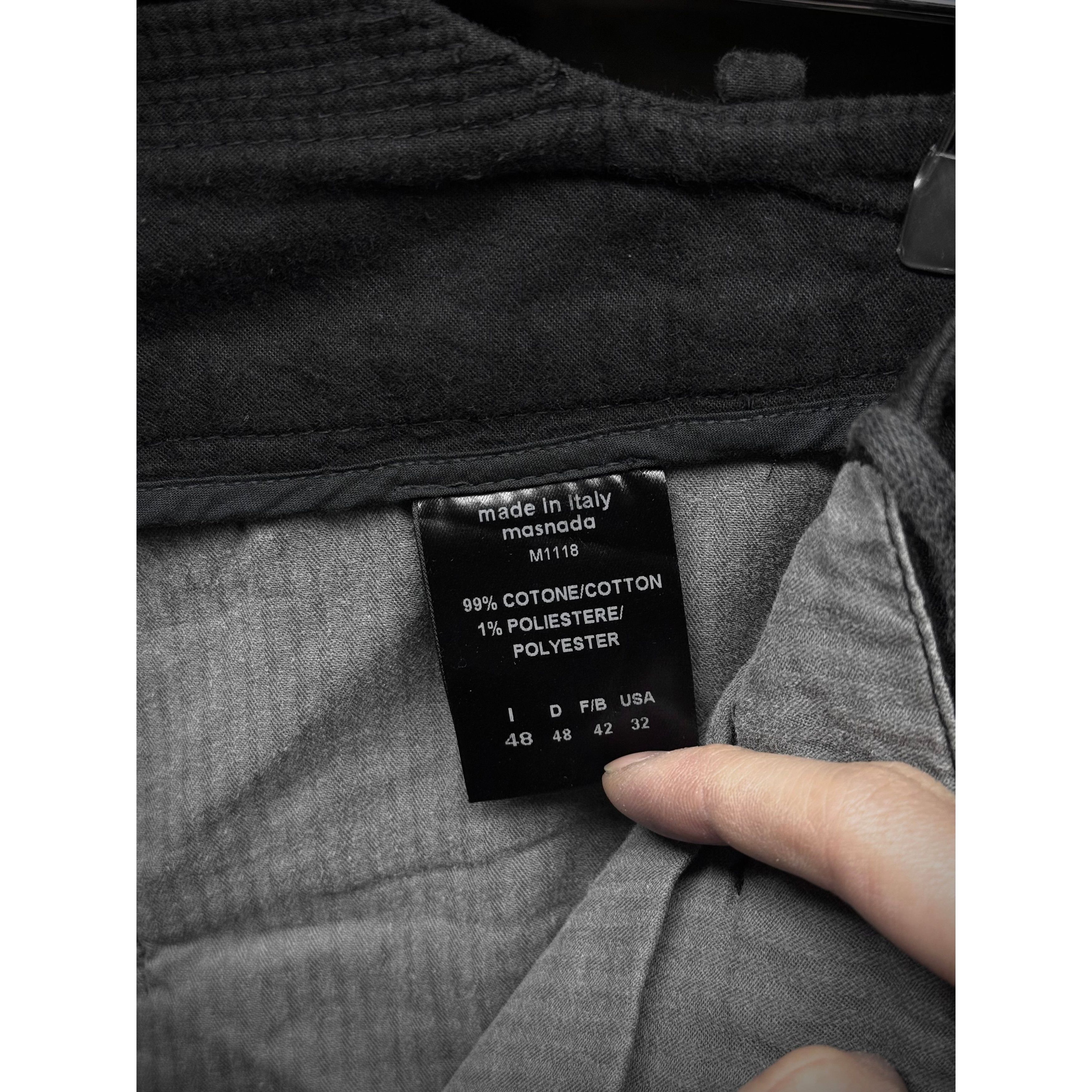 Masnada MASNADA Washed Black Asymmetric Fly Overlock J-cut Pants Size US 33 - 9 Thumbnail