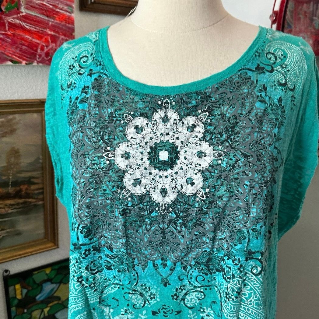 Other belle de four turquoise bohemian shirt Size L / US 10 / IT 46 - 2 Thumbnail