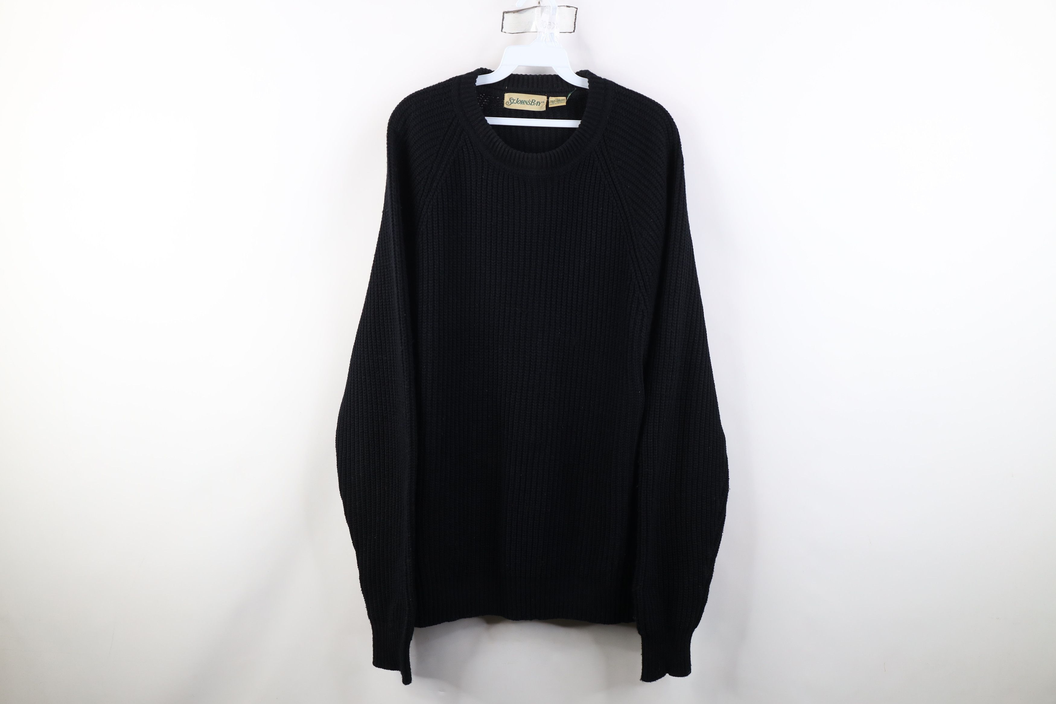 Vintage Vintage 90s Streetwear Chunky Ribbed Knit Sweater Black Size US XL / EU 56 / 4 - 1 Thumbnail