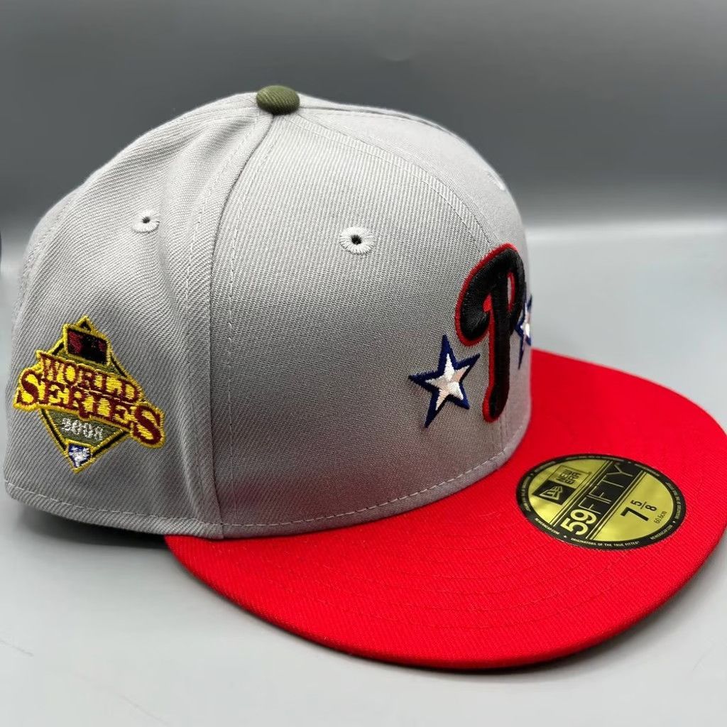 New Era Philadelphia Phillies Hat Men 7 5/8 59Fifty New Era Fitted Size ONE SIZE - 1 Thumbnail