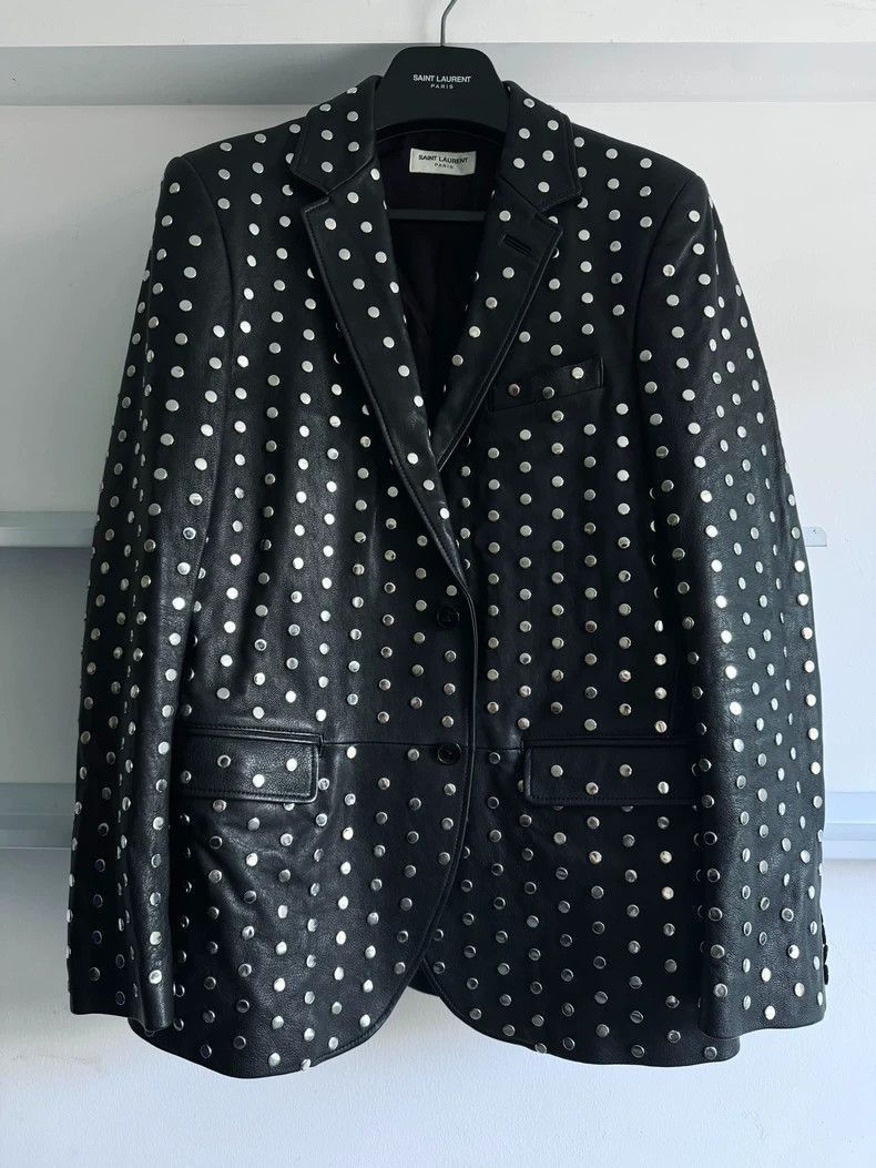 Saint Laurent Paris Saint Laurent Paris 14FW runway style rivet suit-2506 Size US M / EU 48-50 / 2 - 1 Thumbnail