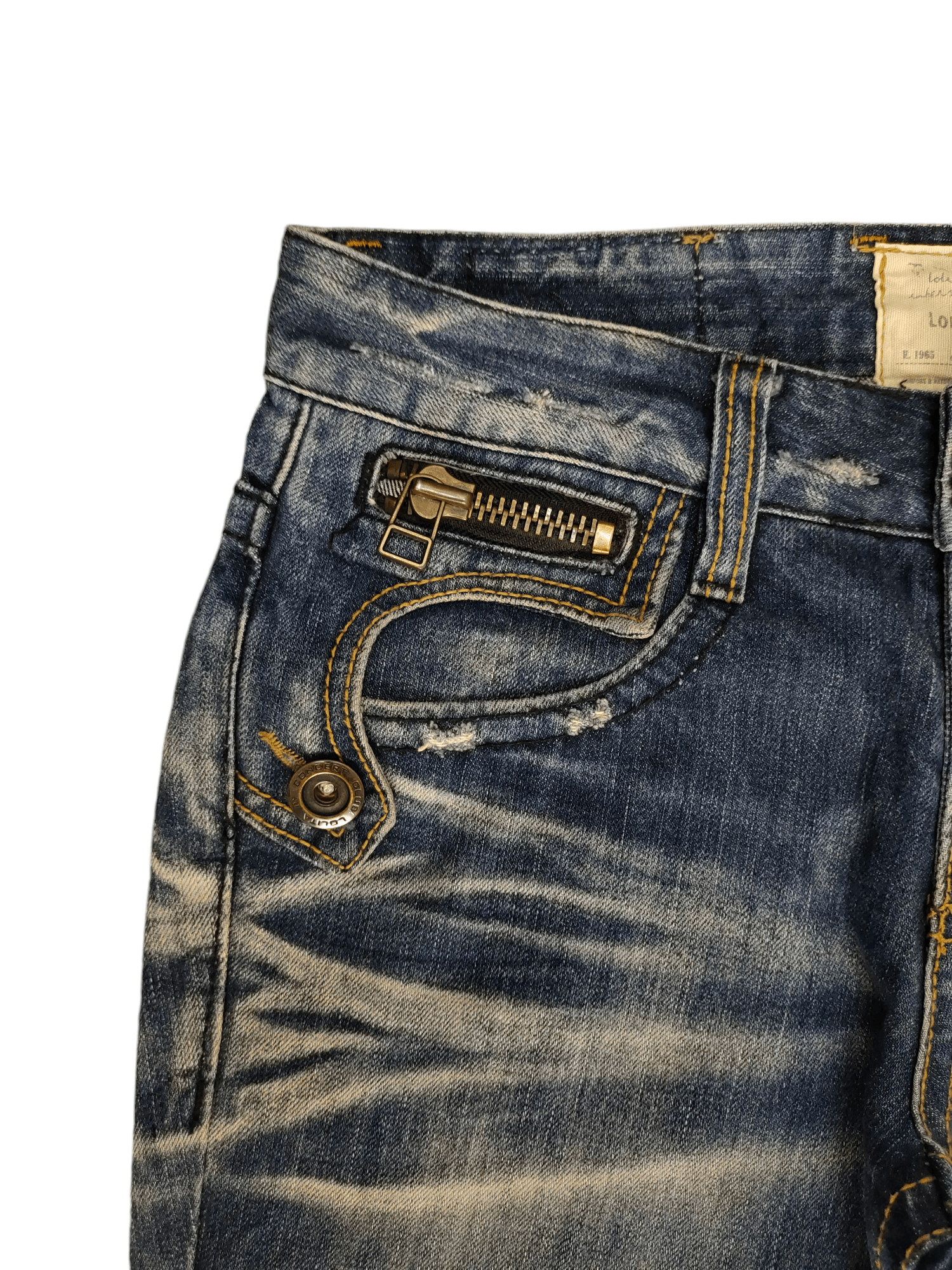 Kapital Vintage Y2k Yoshitomo Nara Lolita Clawmark Distress Jeans Size US 29 - 3 Thumbnail