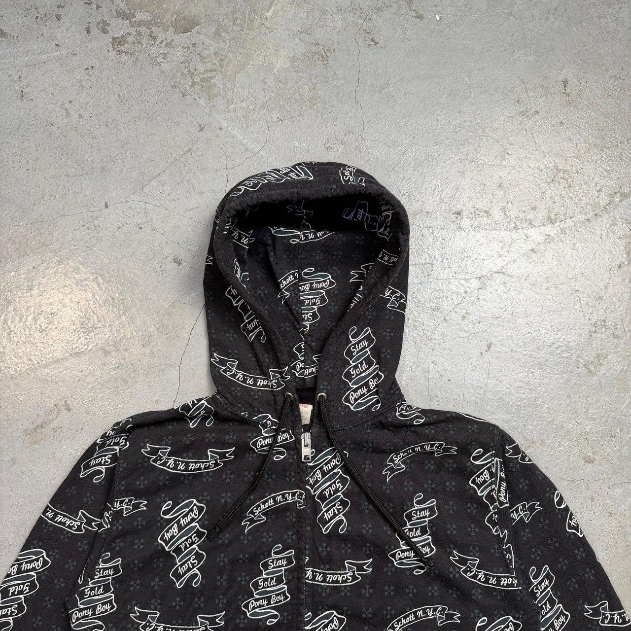 Schott Schott N.Y.C. "Stay Gold Ponyboy" All-Over Print Zip Hoodie Size US S / EU 44-46 / 1 - 3 Thumbnail