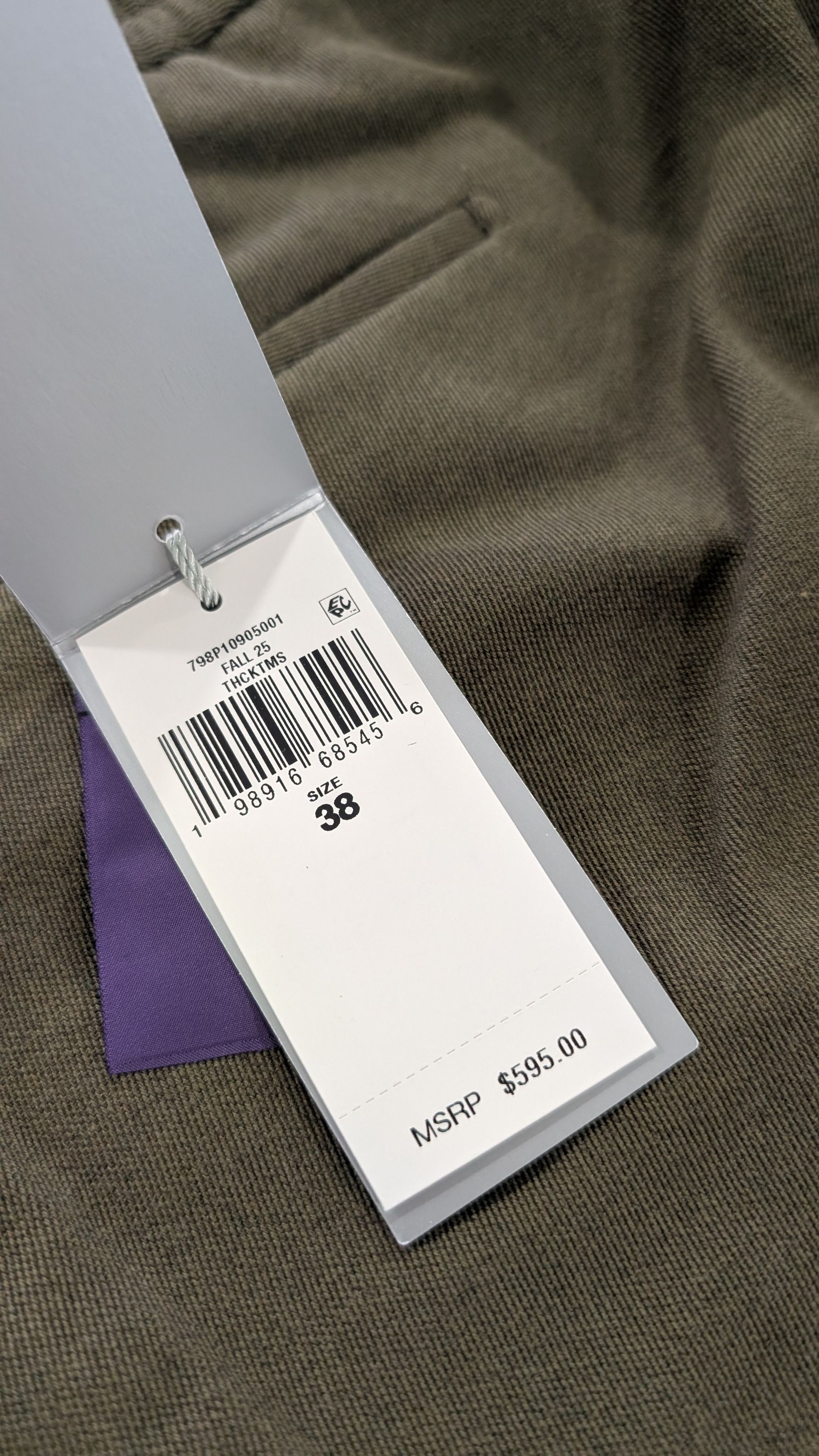 Ralph Lauren Purple Label Ralph Lauren Purple Label Davis Dress Trousers 38 Olive Size US 38 / EU 54 - 4 Thumbnail