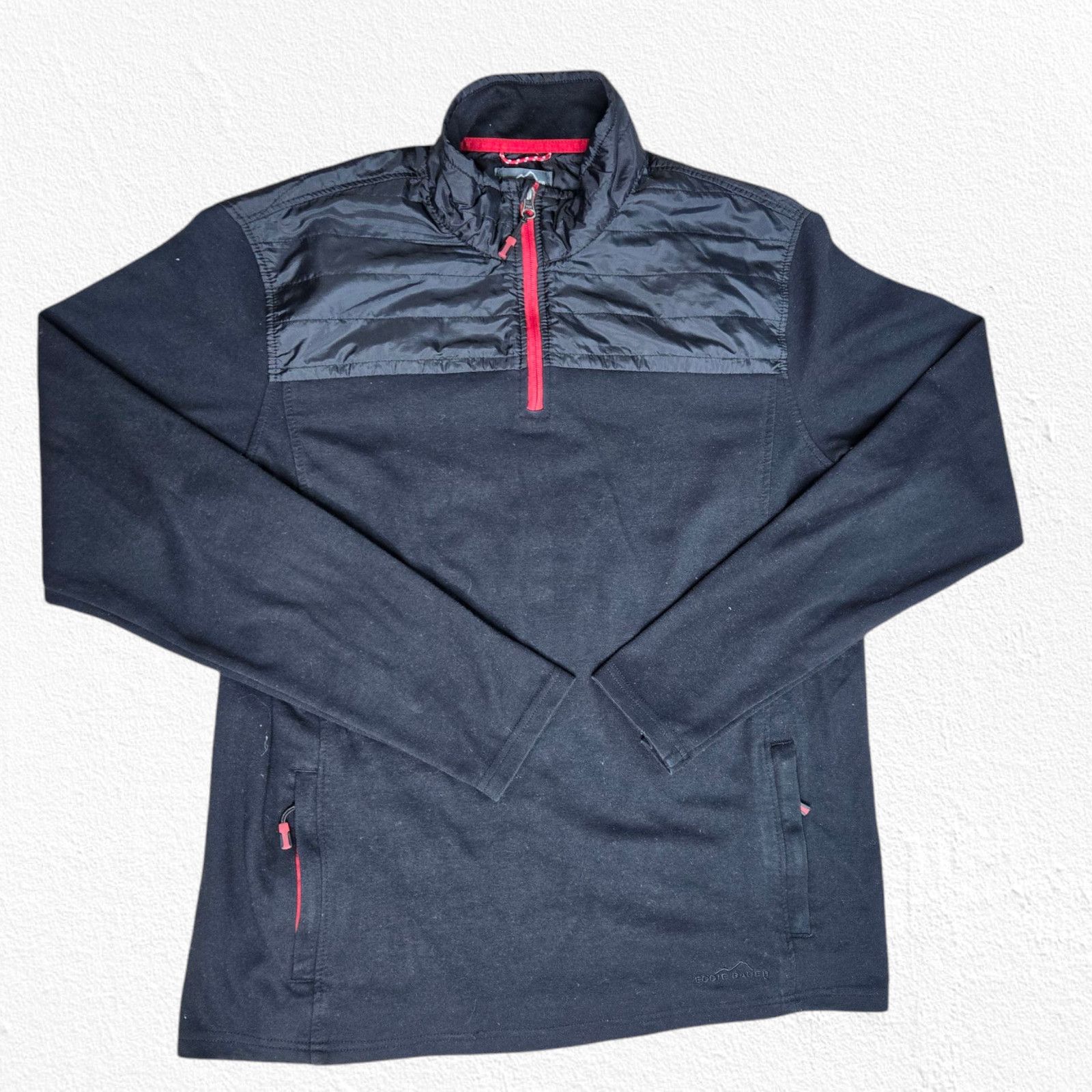 Eddie Bauer Eddie Bauer Black 1/4 Zip Pullover Size Large Tall Size US L / EU 52-54 / 3 - 2 Thumbnail