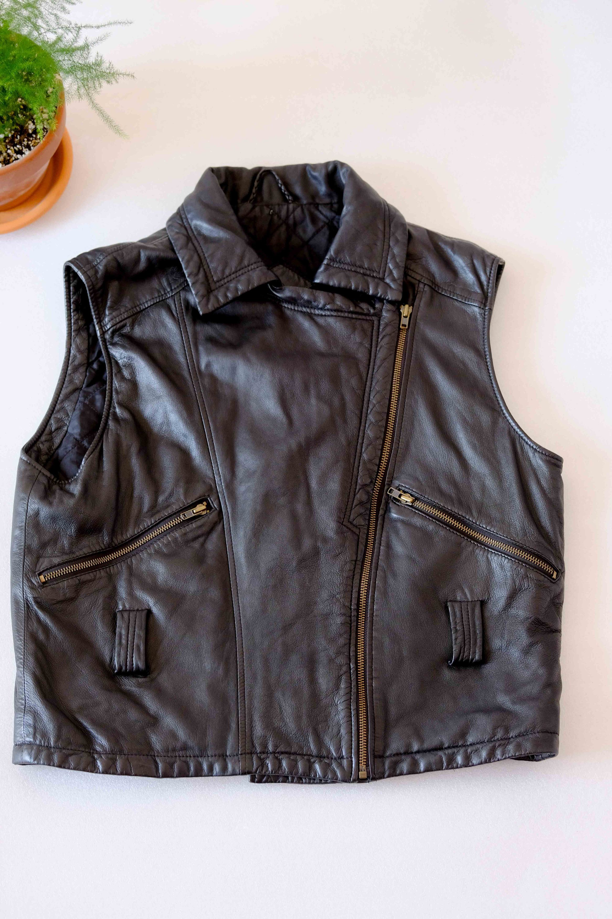 Other Gerry Weber leather biker-style vest Size US L / EU 52-54 / 3 - 1 Thumbnail