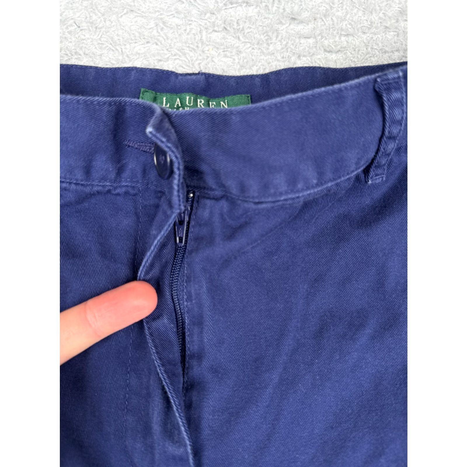 Ralph Lauren Lauren Ralph Lauren Women's Chino Shorts 10 Blue Cotton Blend 5-Pocket Regular Fit Outdoor Hiking Size 32" / US 10 / IT 46 - 6 Thumbnail