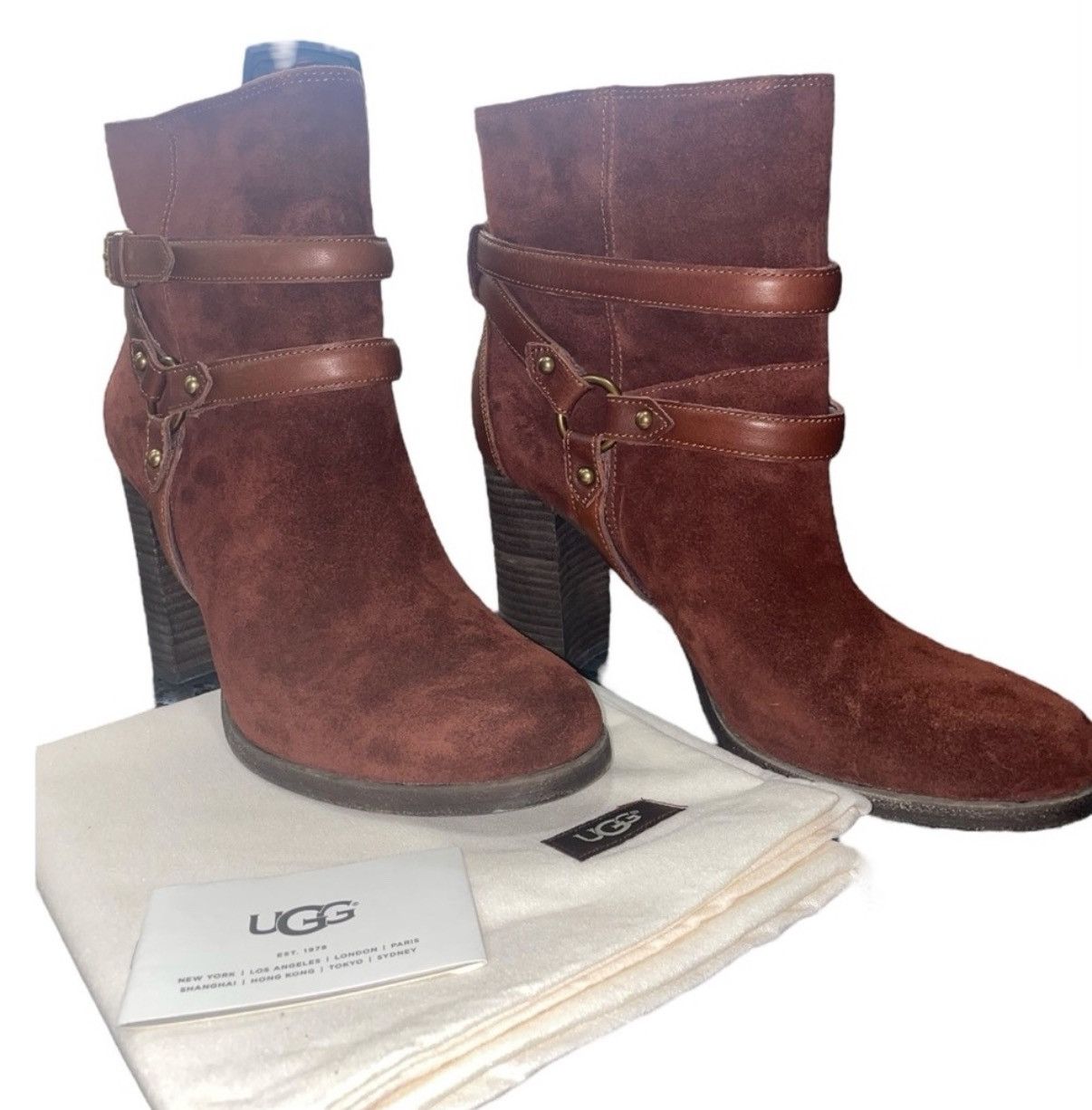 Ugg NWT UGG Dandridge brown genuine suede leather boots Size US 9.5 / IT 39.5 - 3 Thumbnail