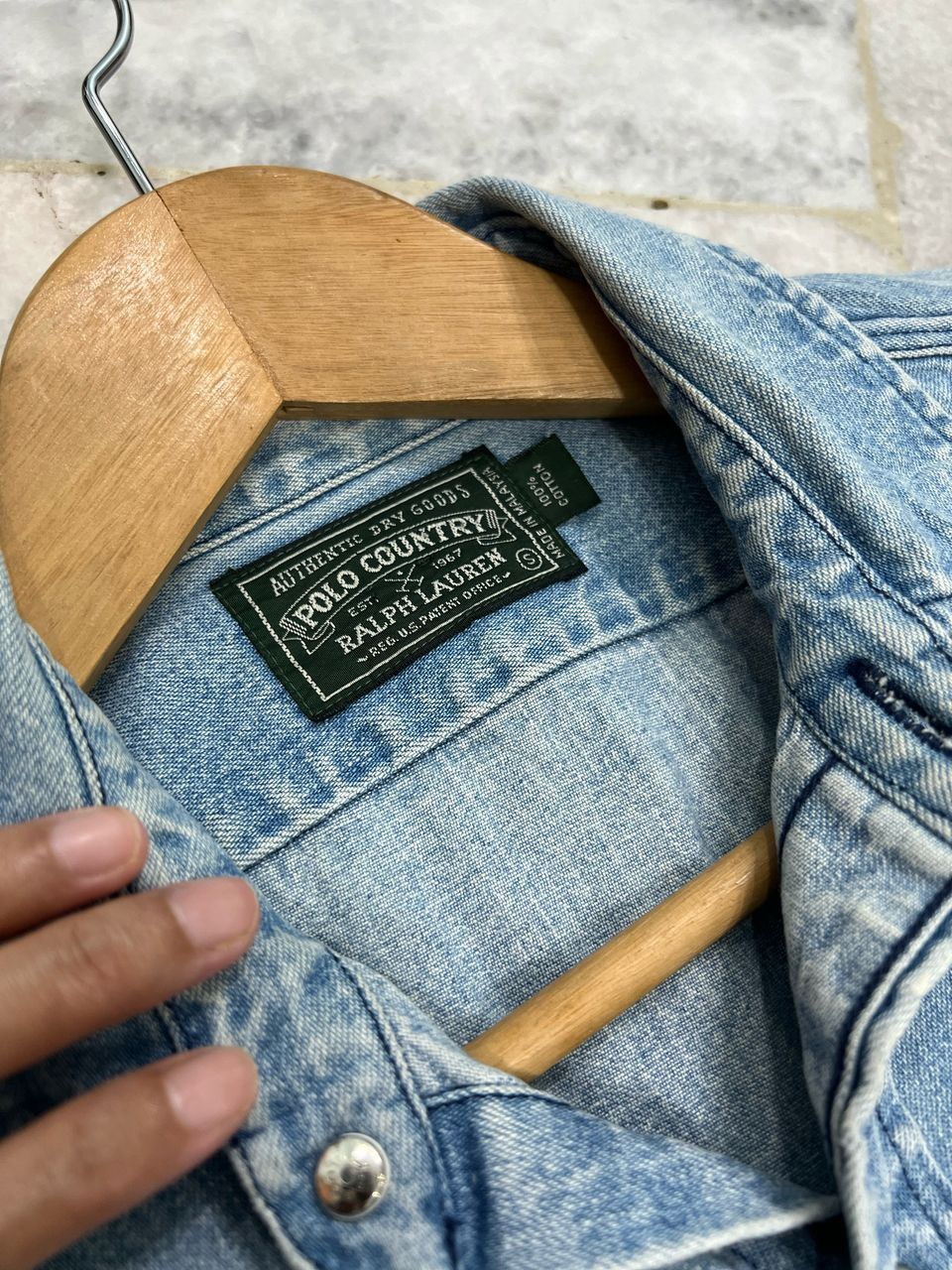 Polo Ralph Lauren × RRL Ralph Lauren Vintage Polo Country Ralph Lauren Denim Shirt Size US S / EU 44-46 / 1 - 5 Thumbnail
