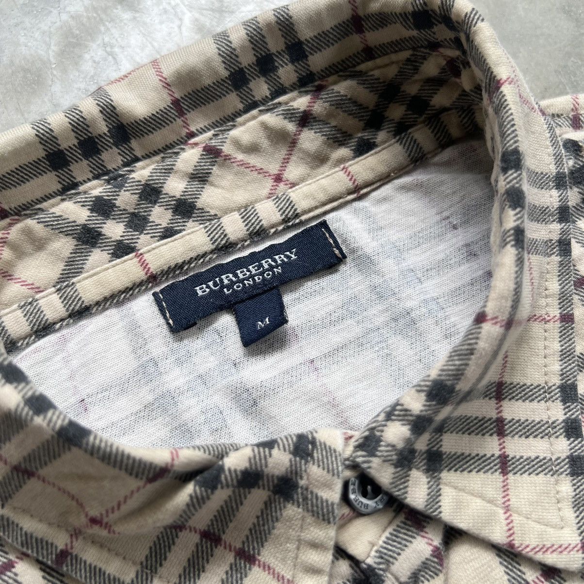 Burberry Burberry Nova Check Polo Long Sleeve Shirt Size US M / EU 48-50 / 2 - 5 Thumbnail