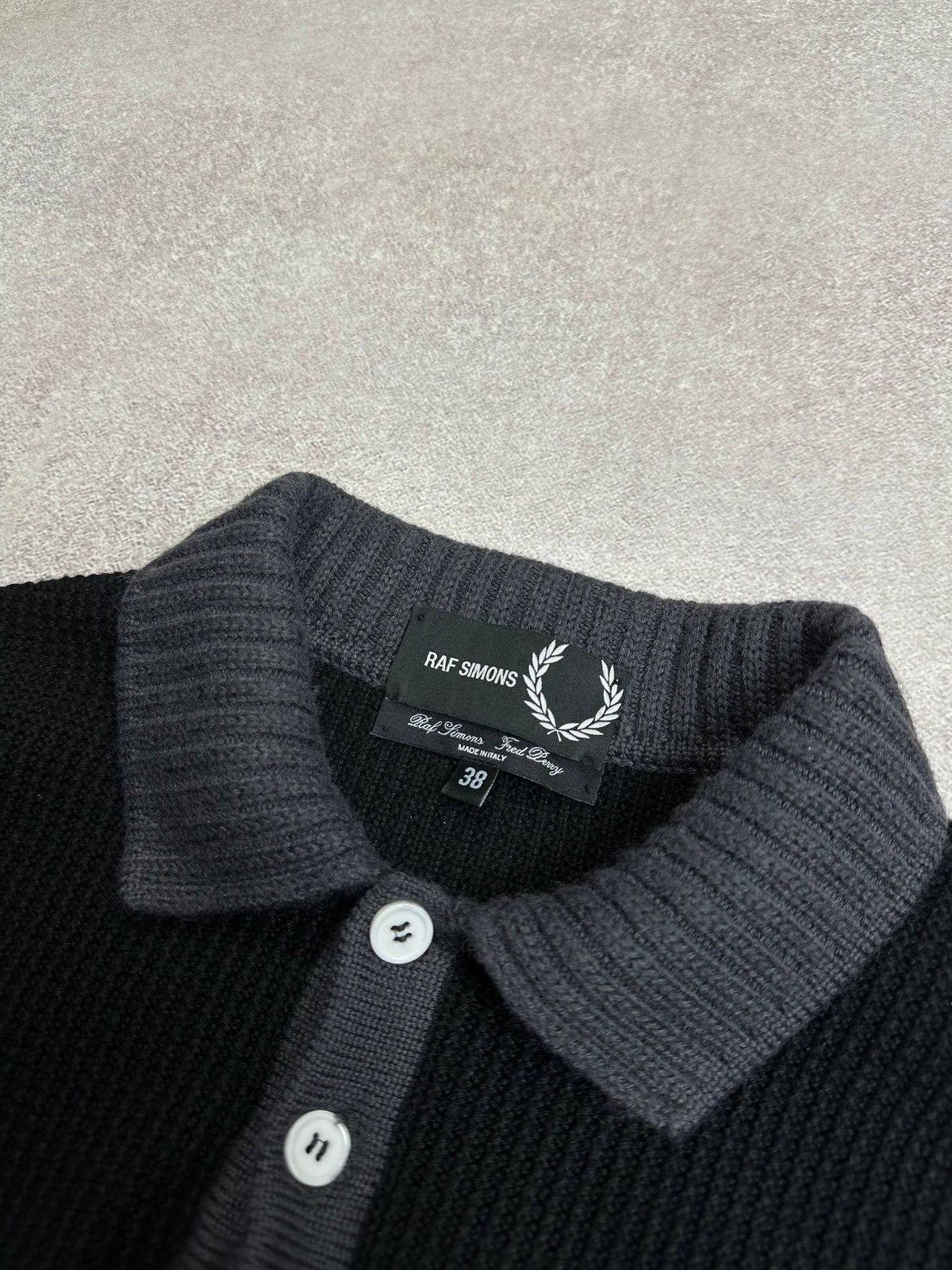 Fred Perry × Raf Simons Rare! Raf Simons x Fred Perry Knit Polo Shirt IT 38 Size US M / EU 48-50 / 2 - 4 Thumbnail