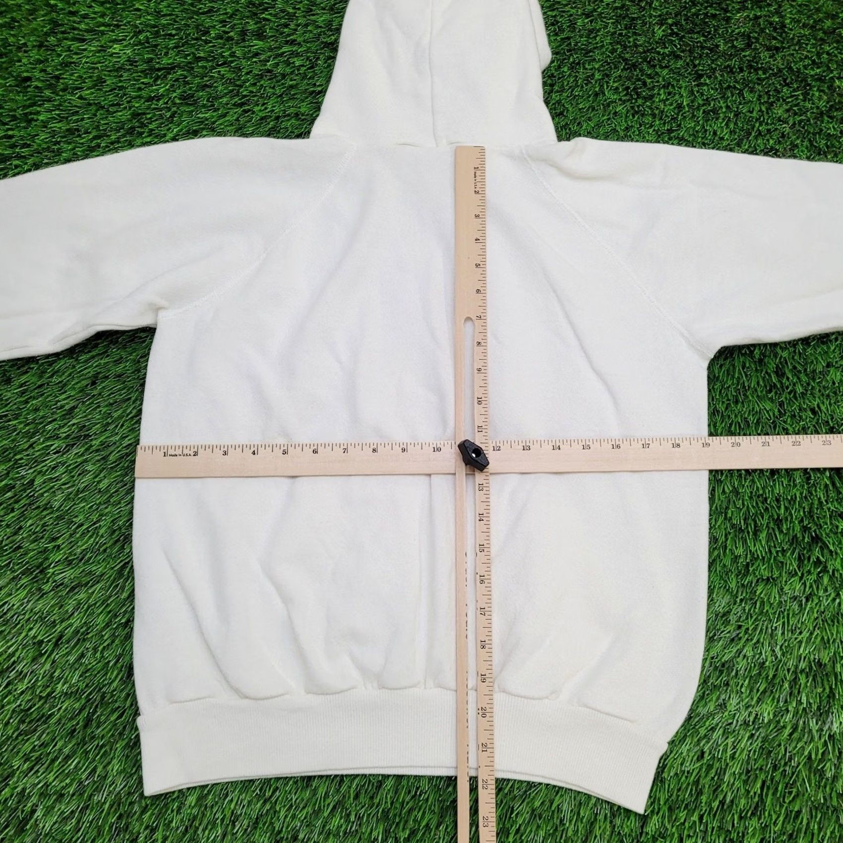 Hanes VINTAGE Subaru Hoodie Womens M White 80s Retro Logo Graphic Print Pullover Hooded Sweatshirt Size M / US 6-8 / IT 42-44 - 4 Thumbnail