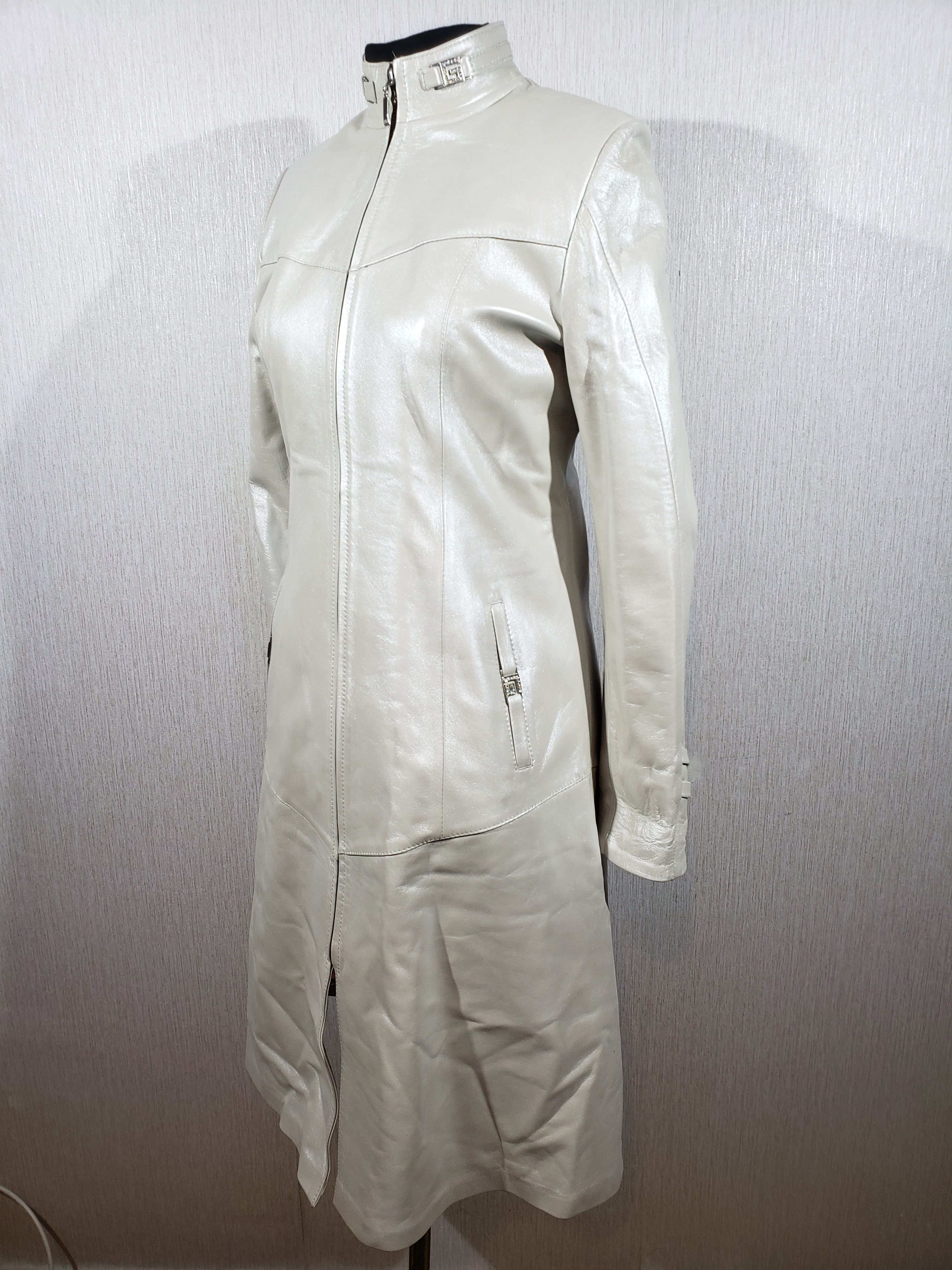 Other Cool women's gray leather jacket. Size L / US 10 / IT 46 - 3 Thumbnail