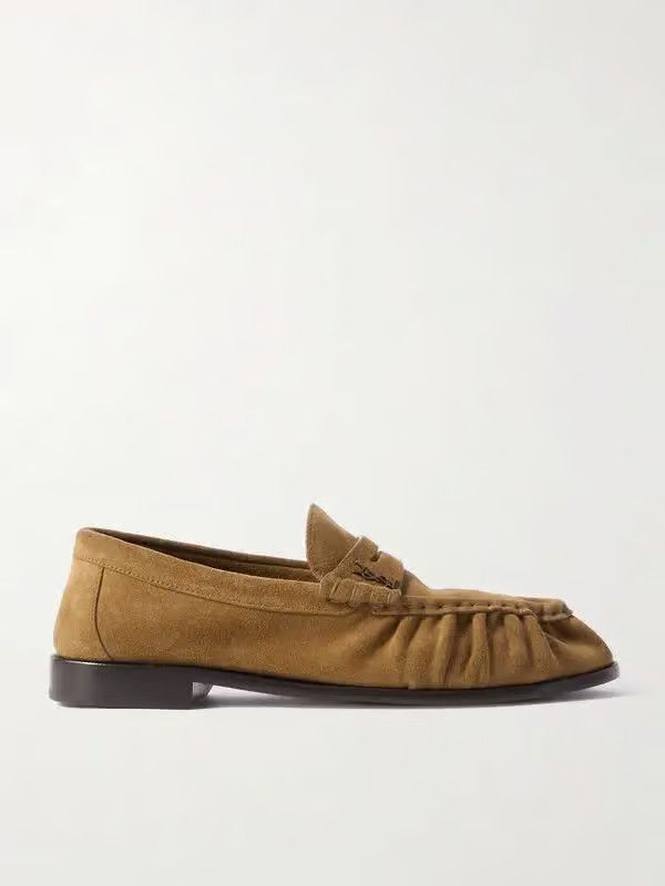 Saint Laurent Paris os11x0126 Le Loafer Suede Loafers in Brown Size US 9 / IT 39 - 1 Thumbnail