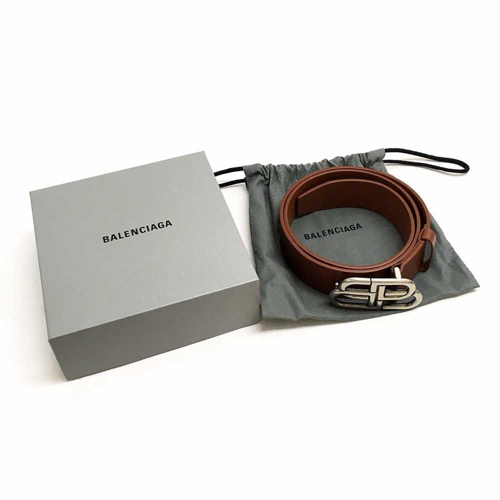 Balenciaga o1bcso1str1024 Size: 110 / Bb Extra Large Belt 40 Dark Tan Size 42 - 4 Thumbnail