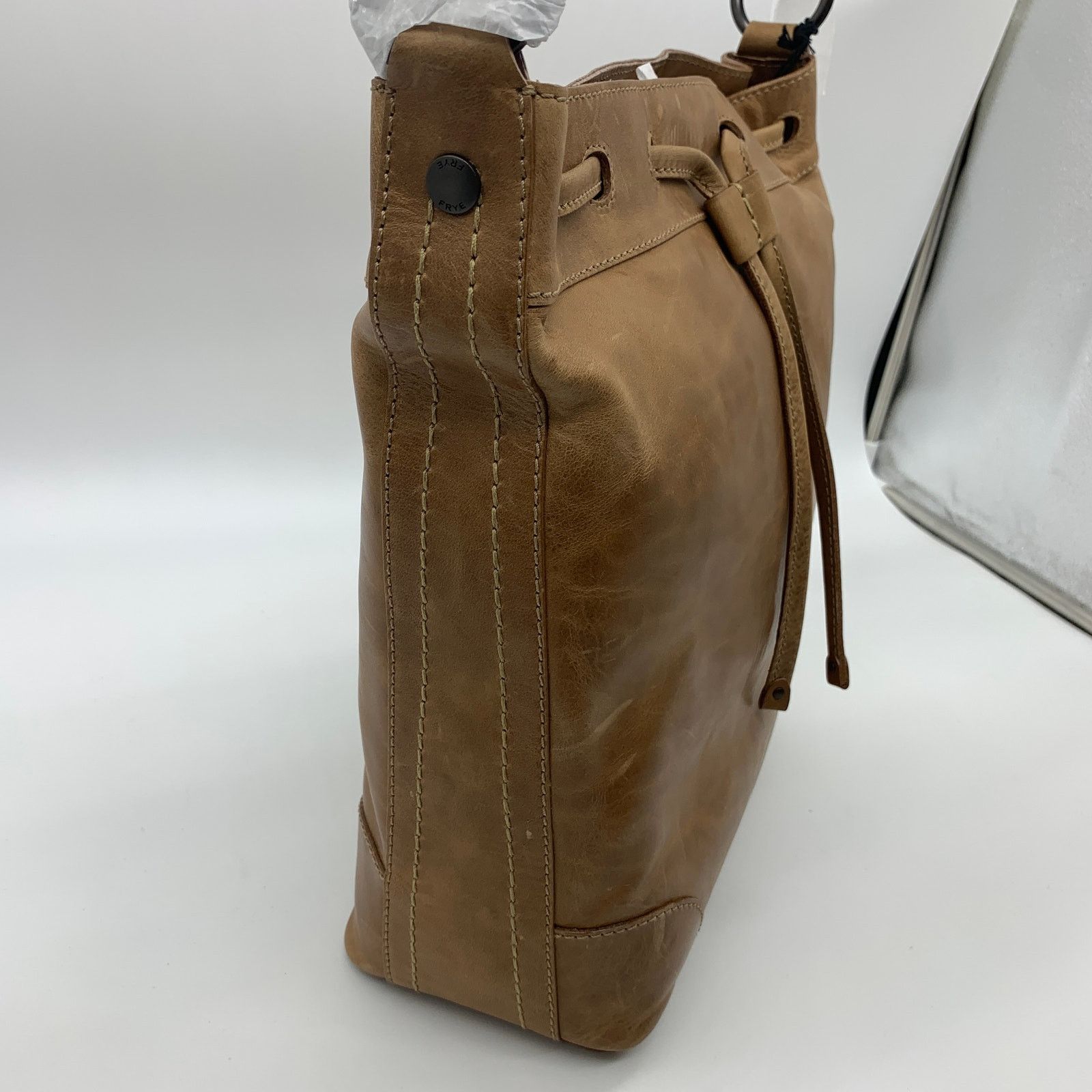 Frye Frye Leather Handbags Melissa Drawstring Hobo Bag Brown Size ONE SIZE - 17 Thumbnail