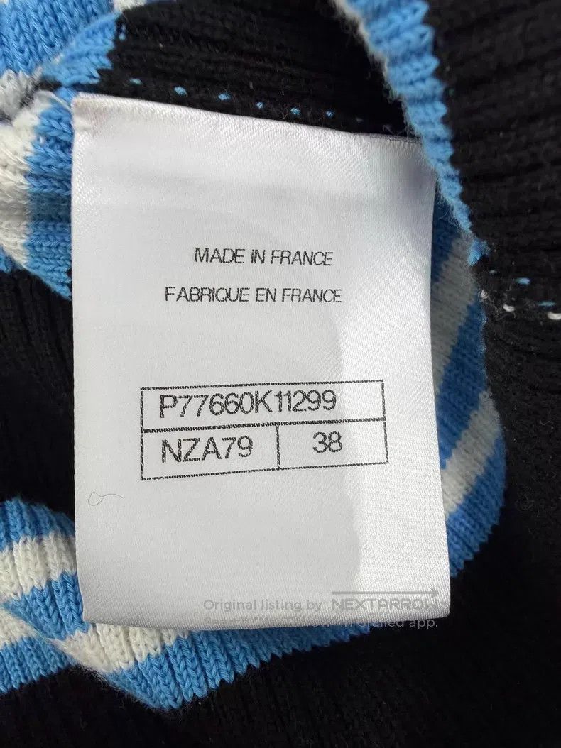 Chanel Chanel Blue striped black and white color-block knitted ve Size XS / US 0-2 / IT 36-38 - 5 Thumbnail