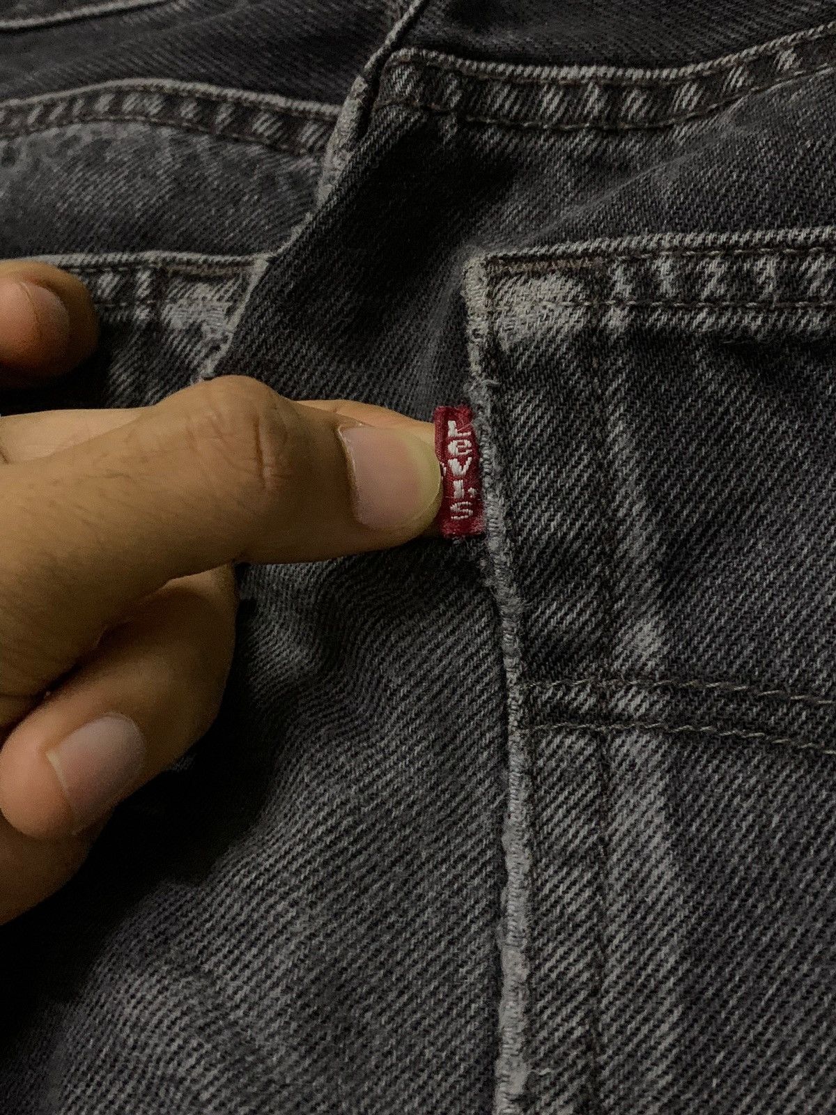 Japanese Brand Levis Baggy Y2k Balenciaga Wide Leg Style Distressed (AC38) Size US 31 - 13 Thumbnail