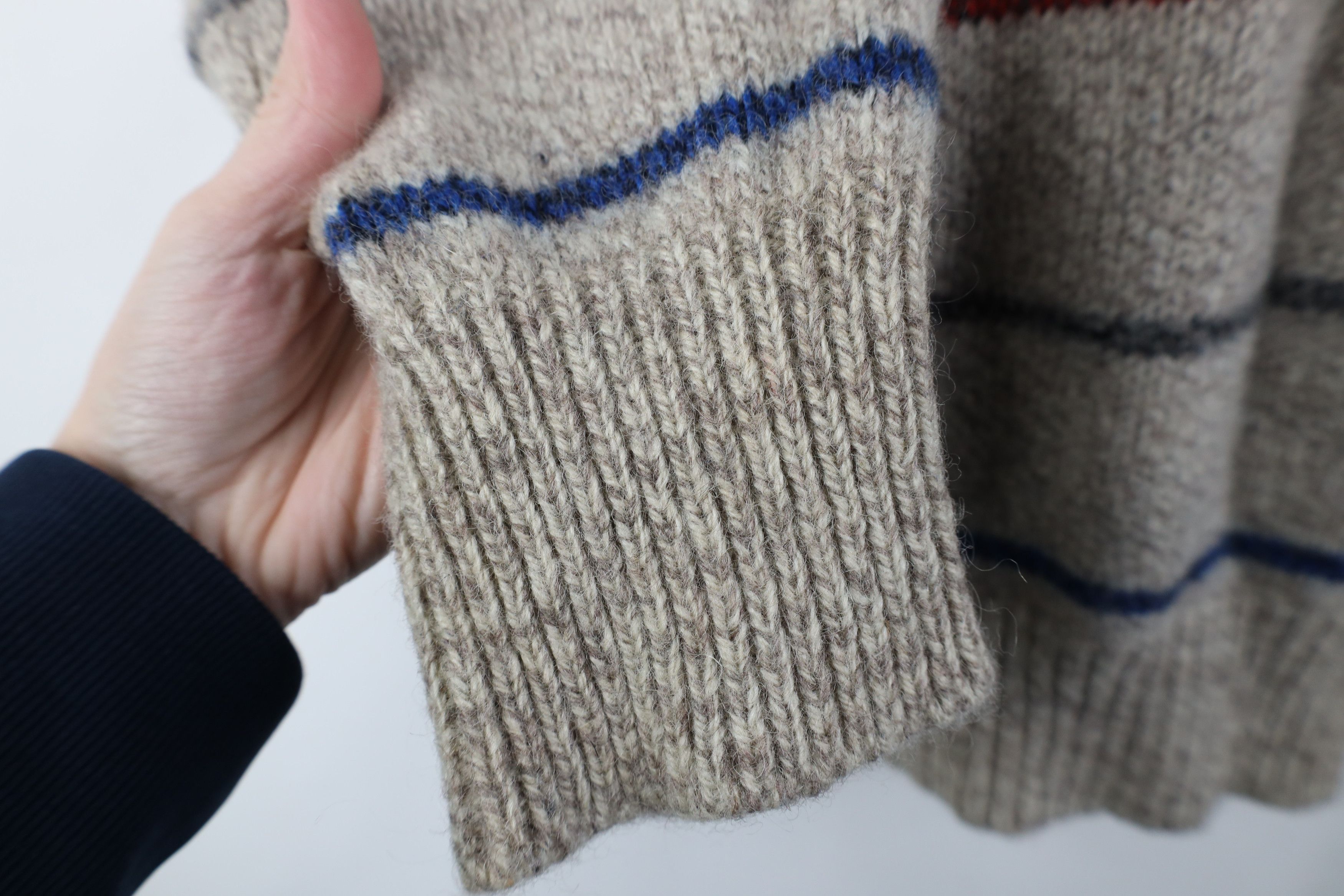 Vintage Vintage 70s Streetwear Blend Knit Striped Henley Sweater USA Size L / US 10 / IT 46 - 7 Thumbnail