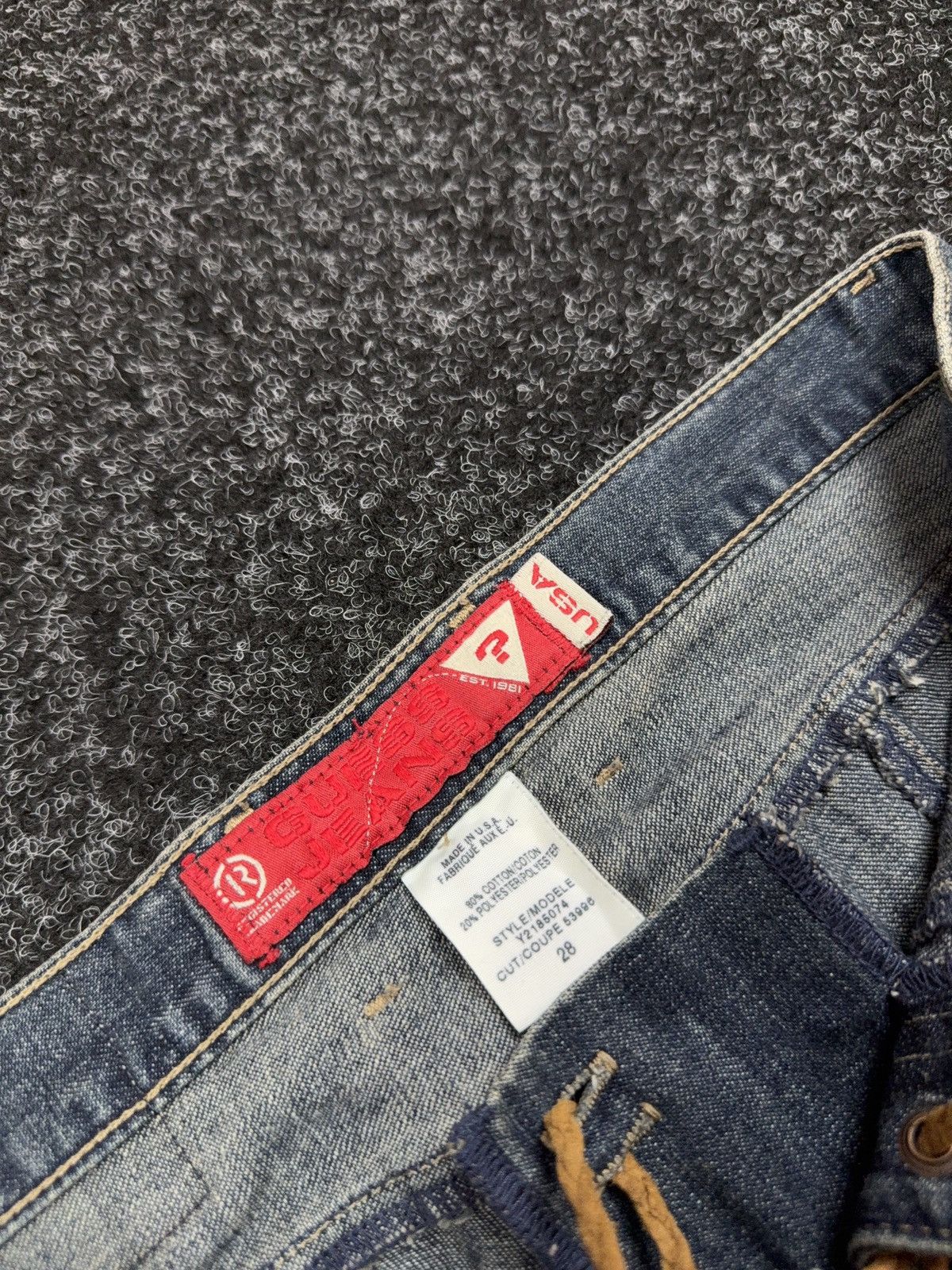 Guess Archive Y2K Guess Western USA Retro 00s Lace Up Denim Jeans Size 28" / US 6 / IT 42 - 9 Thumbnail