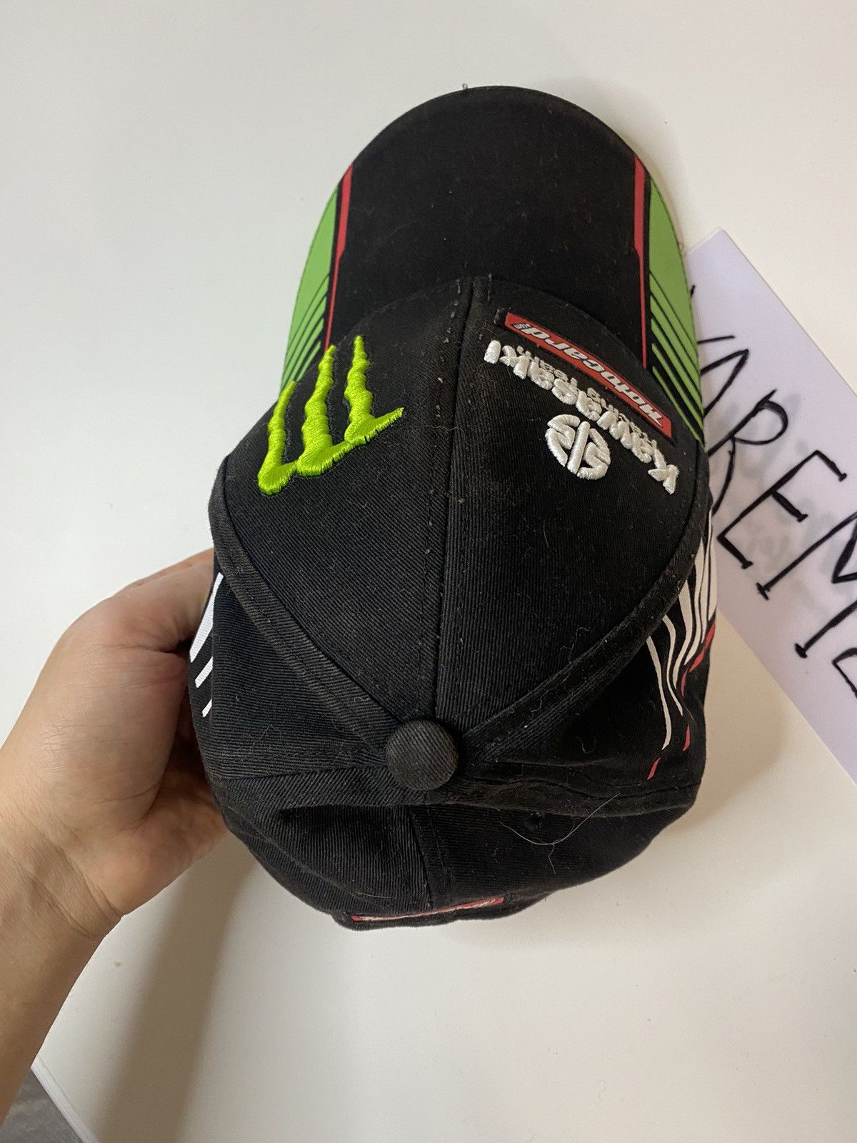 Vintage Kawasaki racing team cap hat Size ONE SIZE - 7 Thumbnail