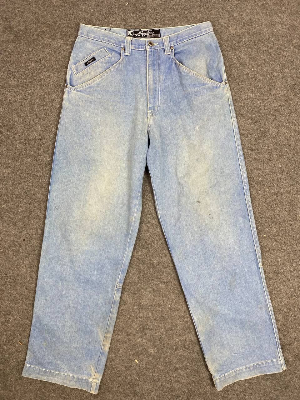 vintage 90s karl kani baggy denim embroided logo