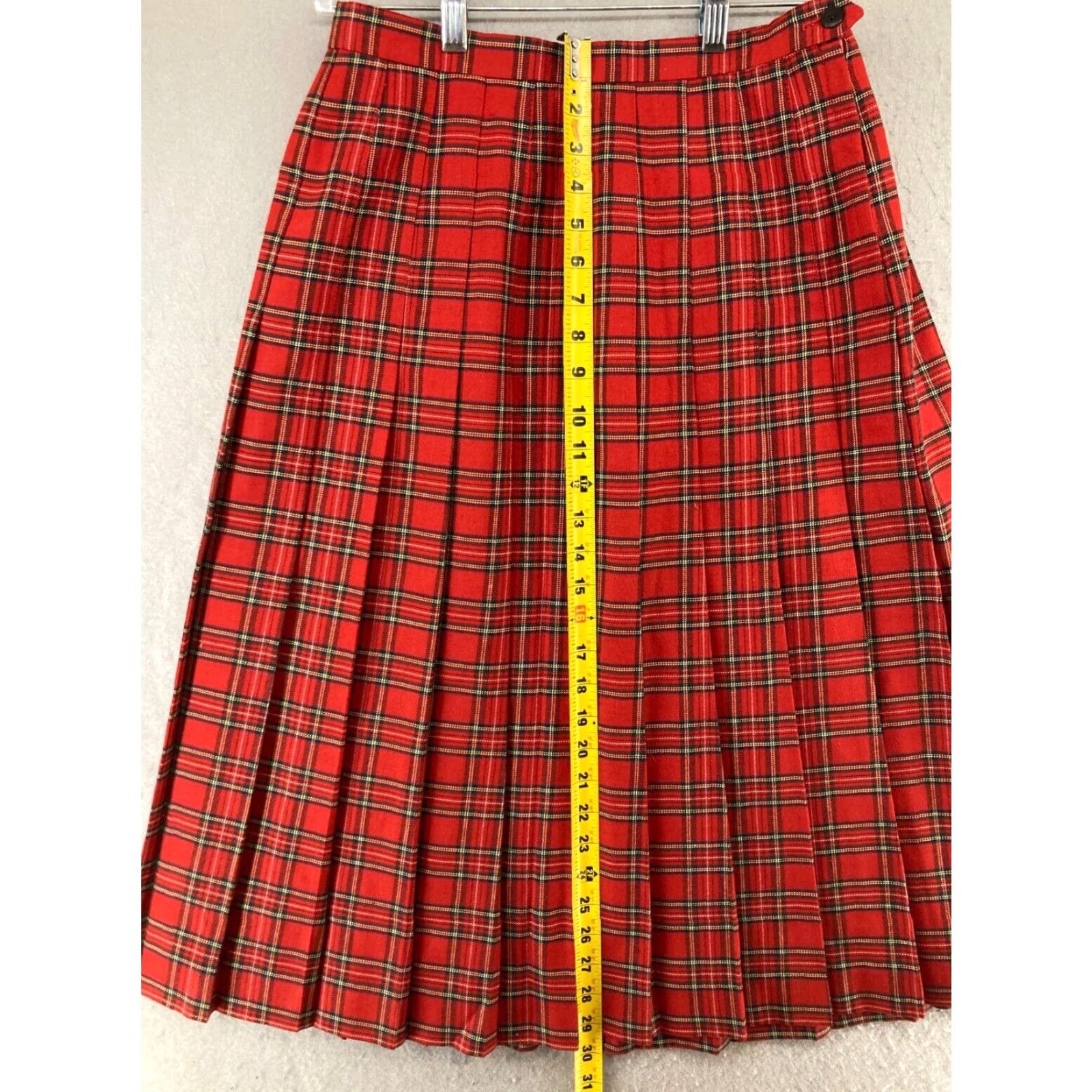 Vintage VINTAGE MICHELE Skirt Womens 12 Red Plaid Midi Pleated 90s Preppy Size 34" / US 12 / IT 48 - 4 Thumbnail