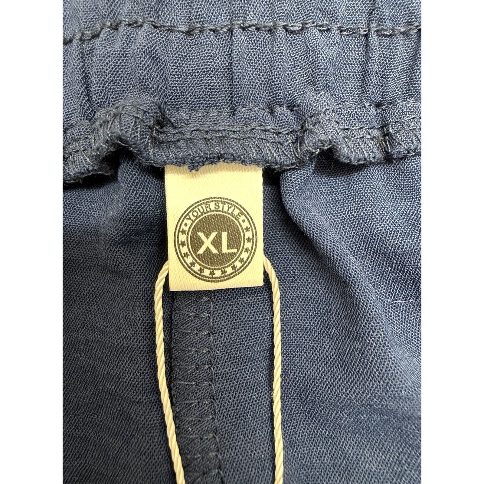 Vintage Hey Moments Womens Shorts XL Blue Ruffled Shorts NWT You Style Paperbag Summer Casual Size 40" / US 18 - 5 Thumbnail