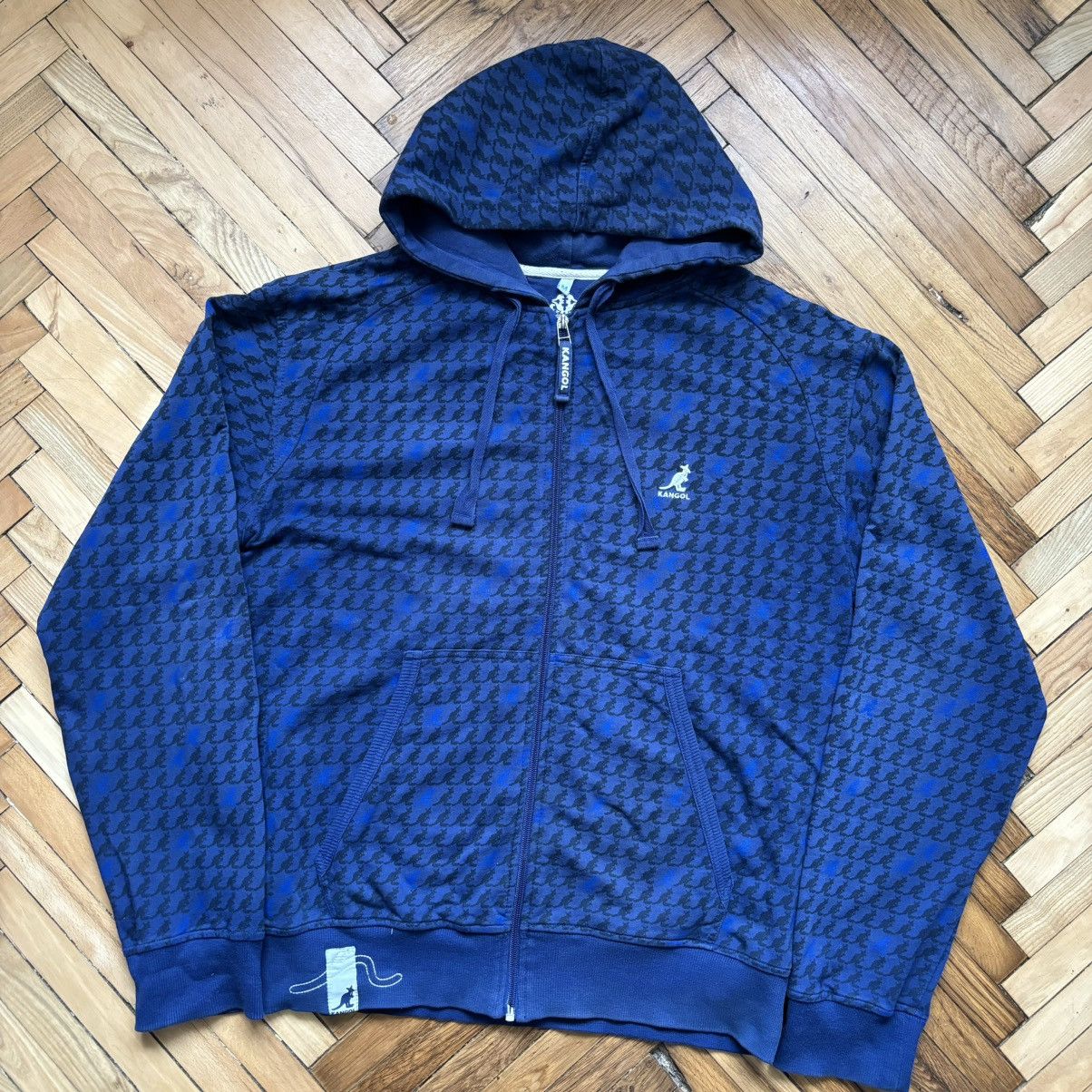 Hysteric Glamour × Kangol × Vintage Vintage Y2K Kangol Premium Monogram Zip Up Hoodie Size US M / EU 48-50 / 2 - 1 Thumbnail