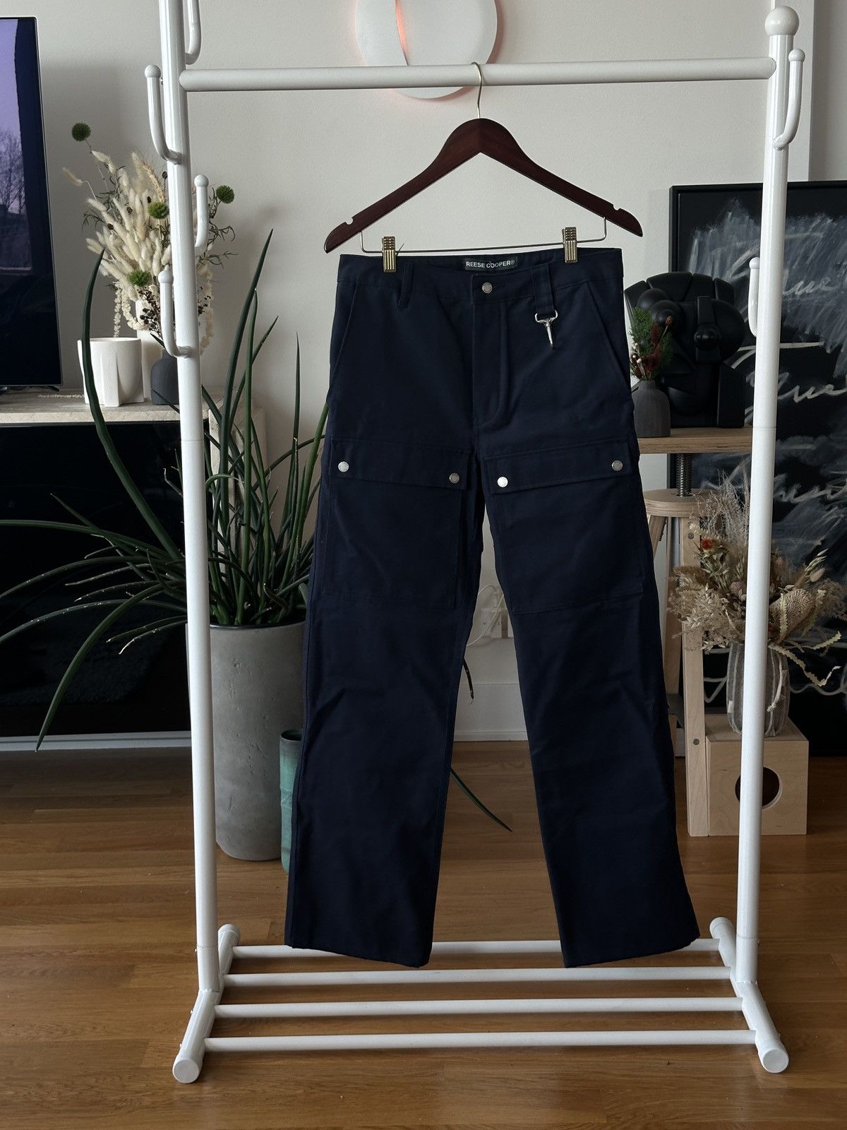 image of Reese Cooper Navy Cargo Pants Aw22, Men's (Size 30)