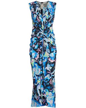 Image of Marni O1W1Db10524 Print Waist Dress In Multicolor, Women's (Size 2XL)