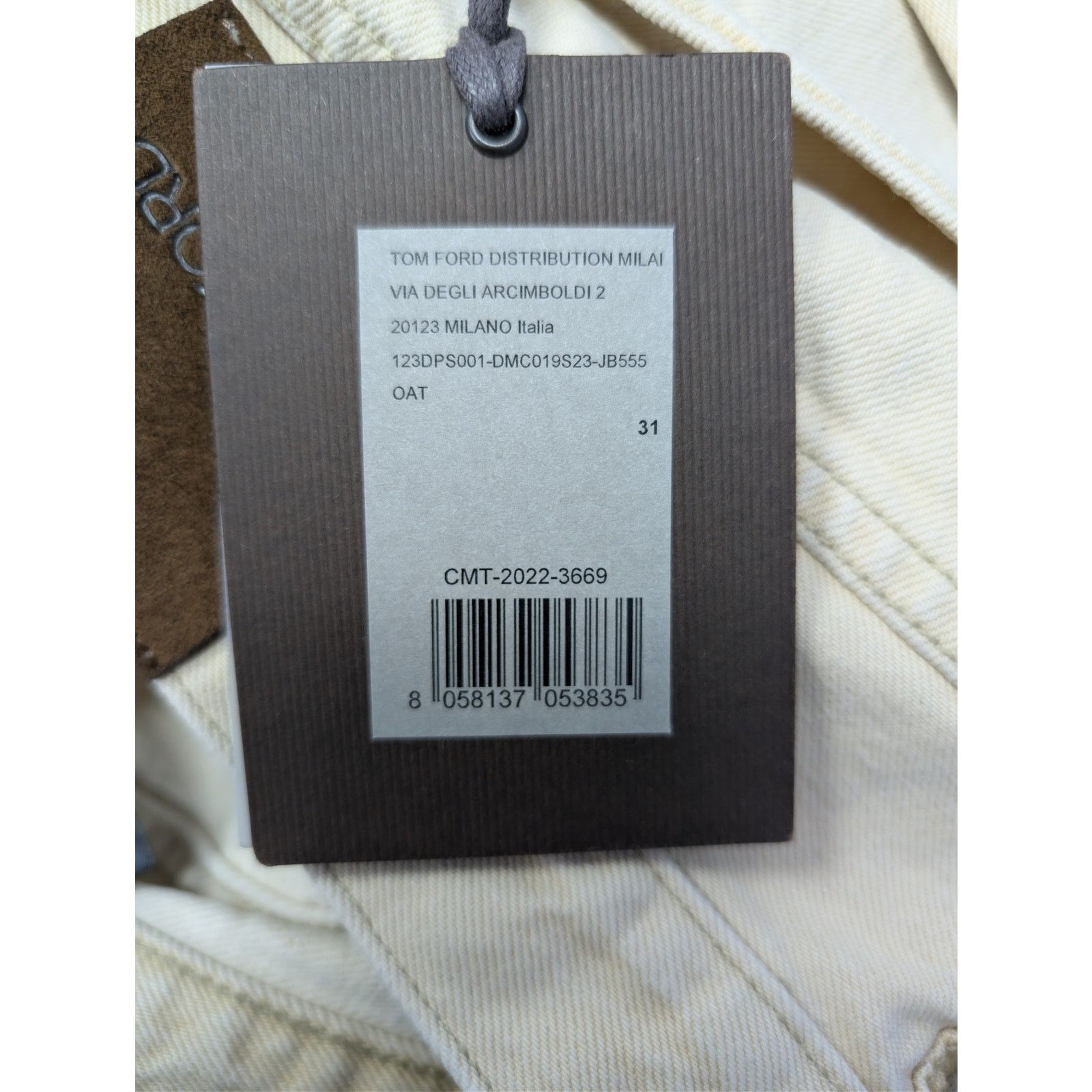 Tom Ford o1rshd1 Slim Denim Jeans in Beige Size US 31 - 22 Thumbnail