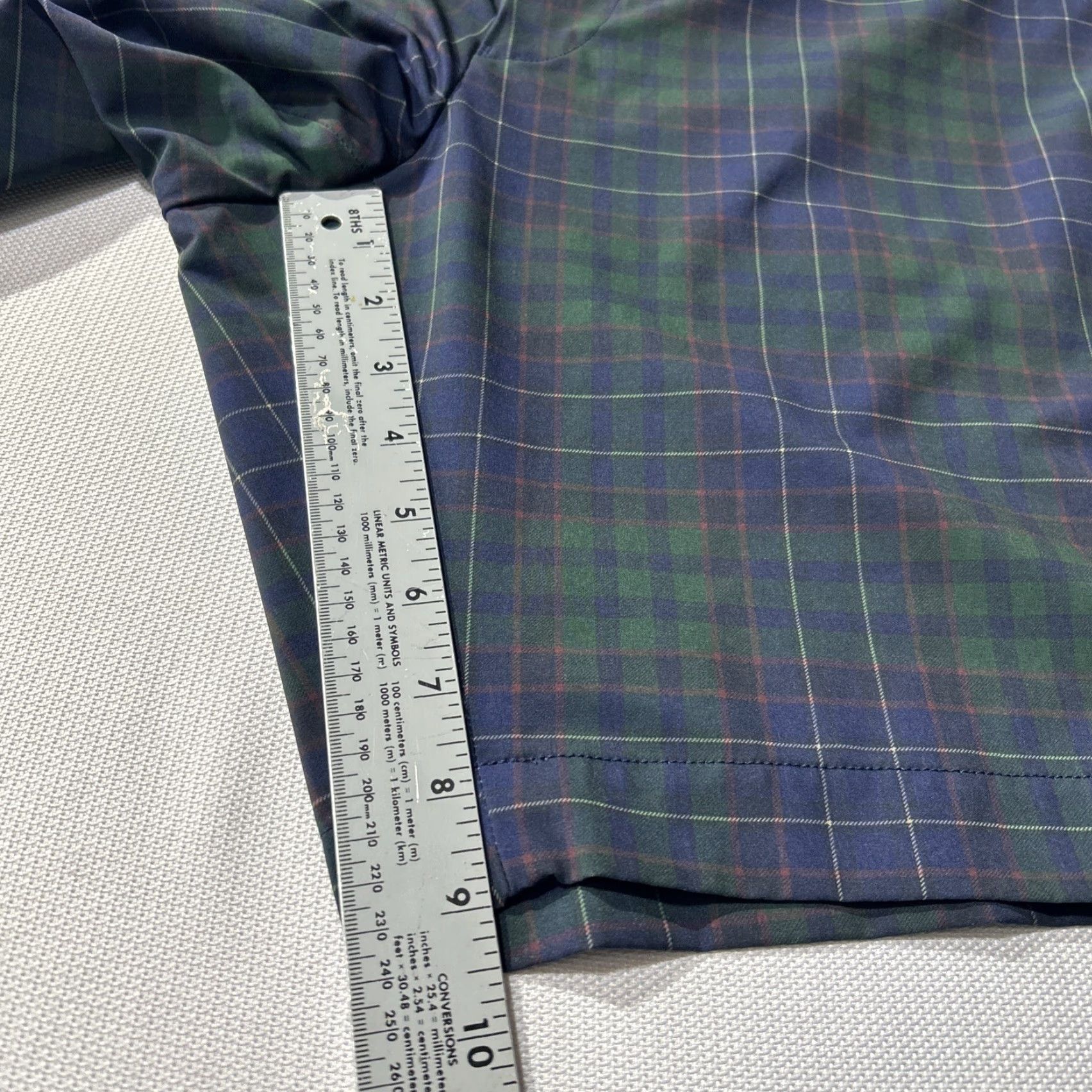Ralph Lauren Ralph Lauren RLX Shorts Mens 40 Blue Green Tailored Fit Plaid Stretch Golf Chino Size US 40 / EU 56 - 7 Thumbnail