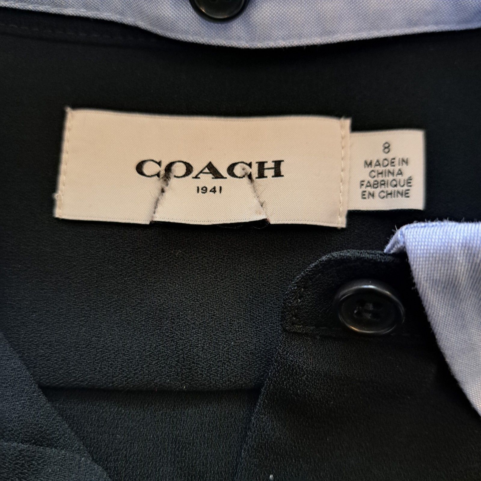 Coach Coach Removable Collar Button Front Flare Shirt Boho Goth Dr Size M / US 6-8 / IT 42-44 - 4 Thumbnail
