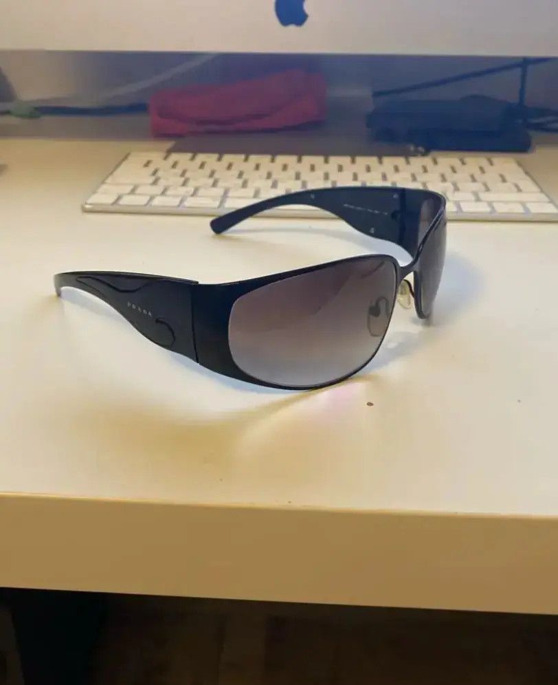 PRADA Sunglasses SPR 50G Sport Symbol Wrap Shield Mask RI883
