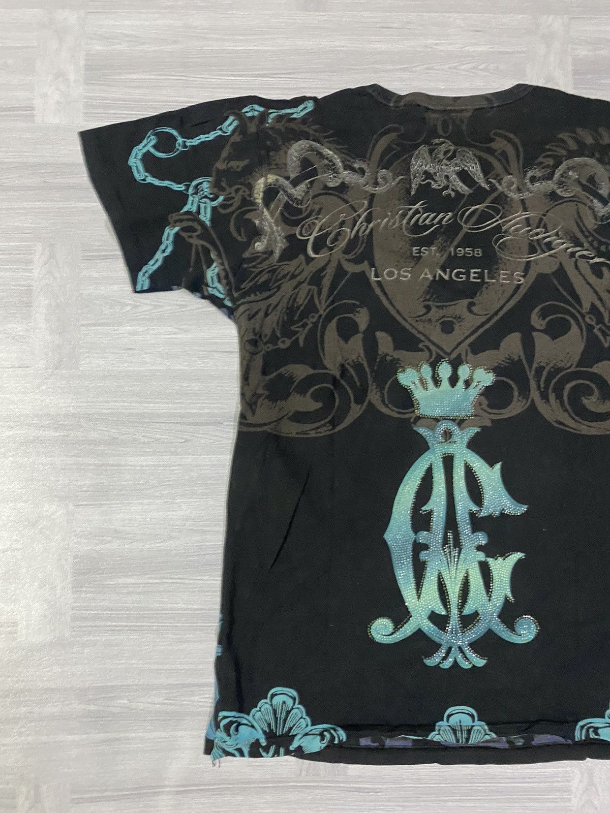 Ed Hardy Vintage Y2K Crristian Audigier Dragon Crown T-Shirt Size US S / EU 44-46 / 1 - 17 Thumbnail