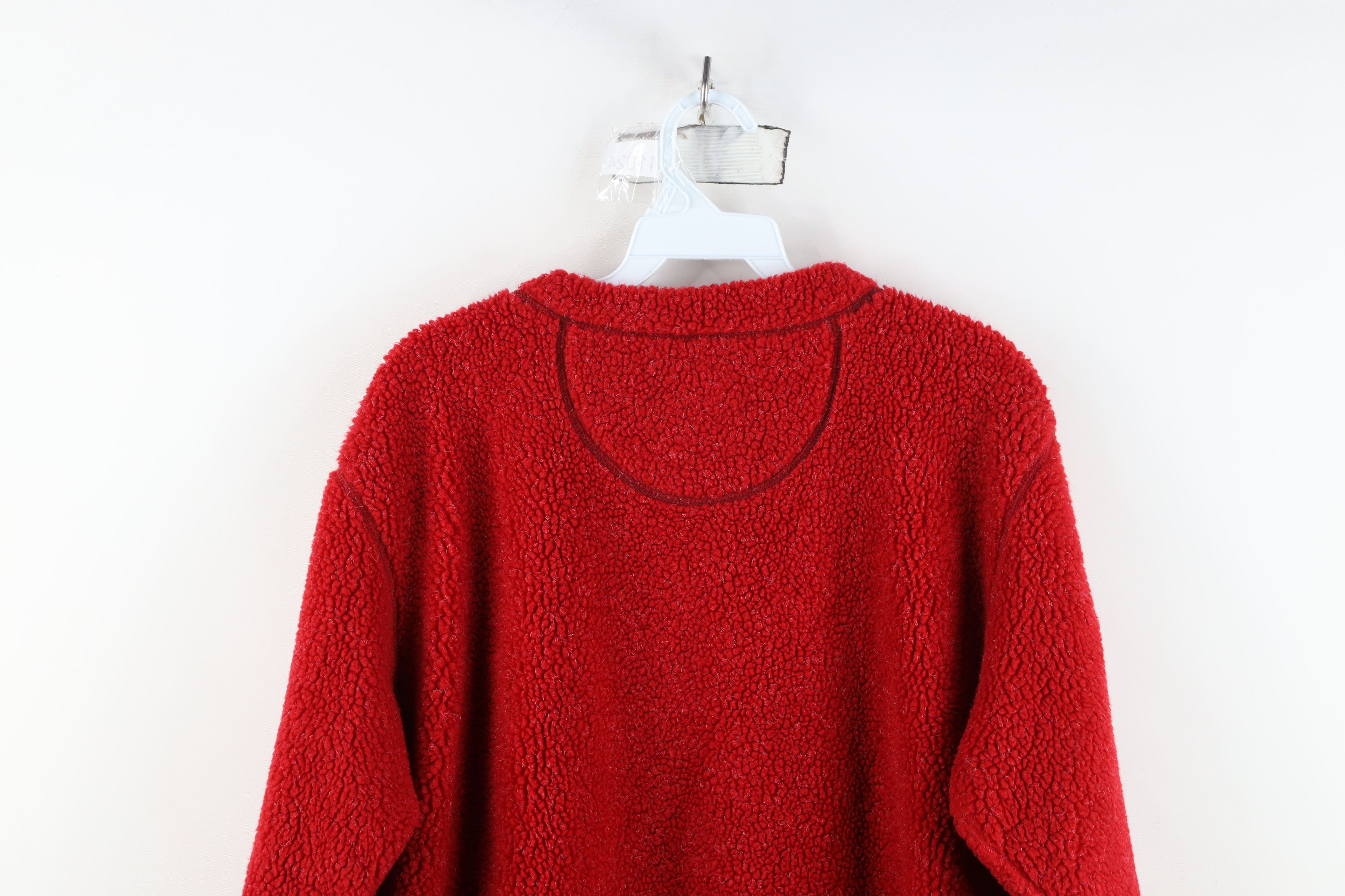 Vintage Vintage 90s Streetwear Deep Pile Fleece Sweater Red USA Size M / US 6-8 / IT 42-44 - 8 Thumbnail