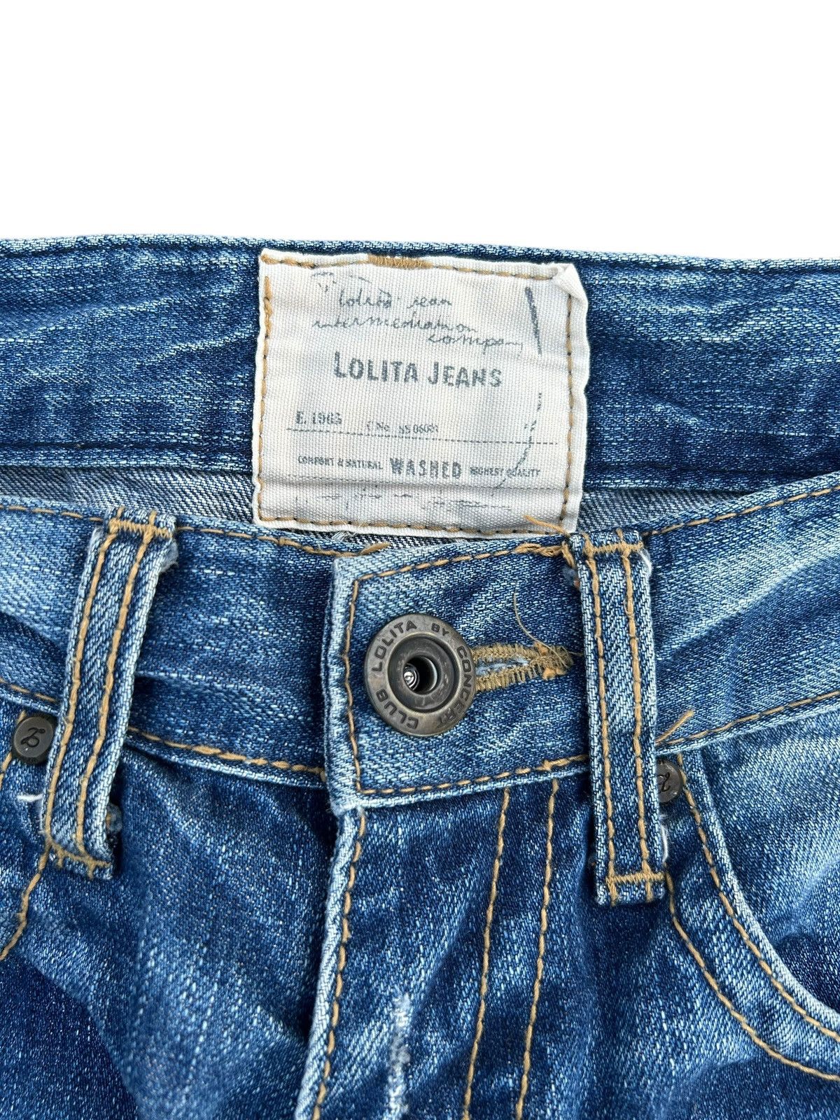 Kapital YOSHITOMO NARA LOLITA Exotic Vintage Distressed Denim Jeans Size US 30 / EU 46 - 5 Thumbnail