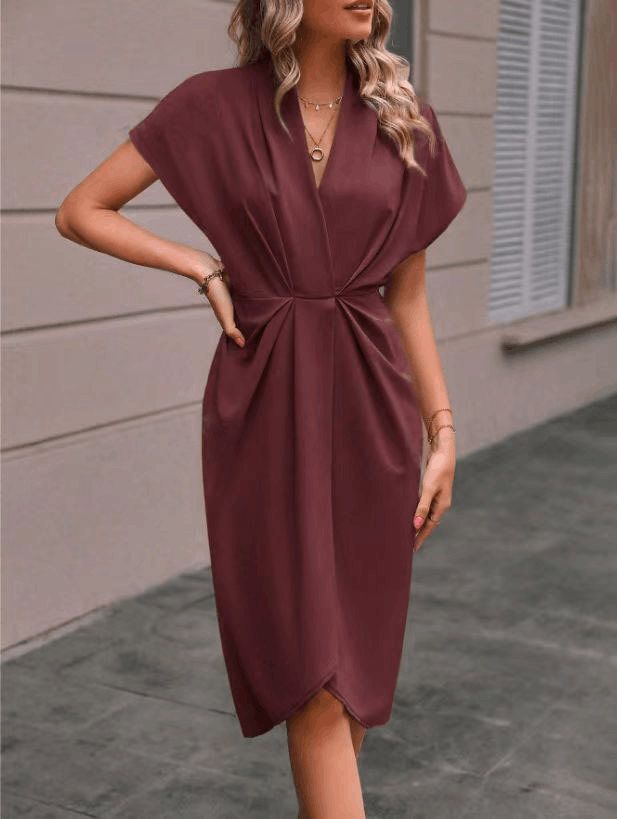 Other Summer Fashion V-neck Short Sleeve Dresses Women Size L / US 10 / IT 46 - 3 Thumbnail