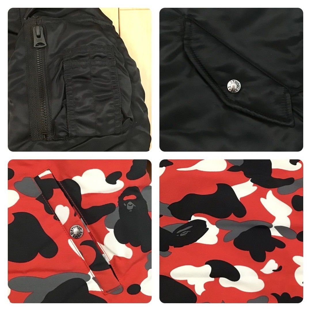 Bape 🔥Reversible🔥 BAPE camo MA-1 bomber puffer down jacket APE Size US M / EU 48-50 / 2 - 8 Thumbnail