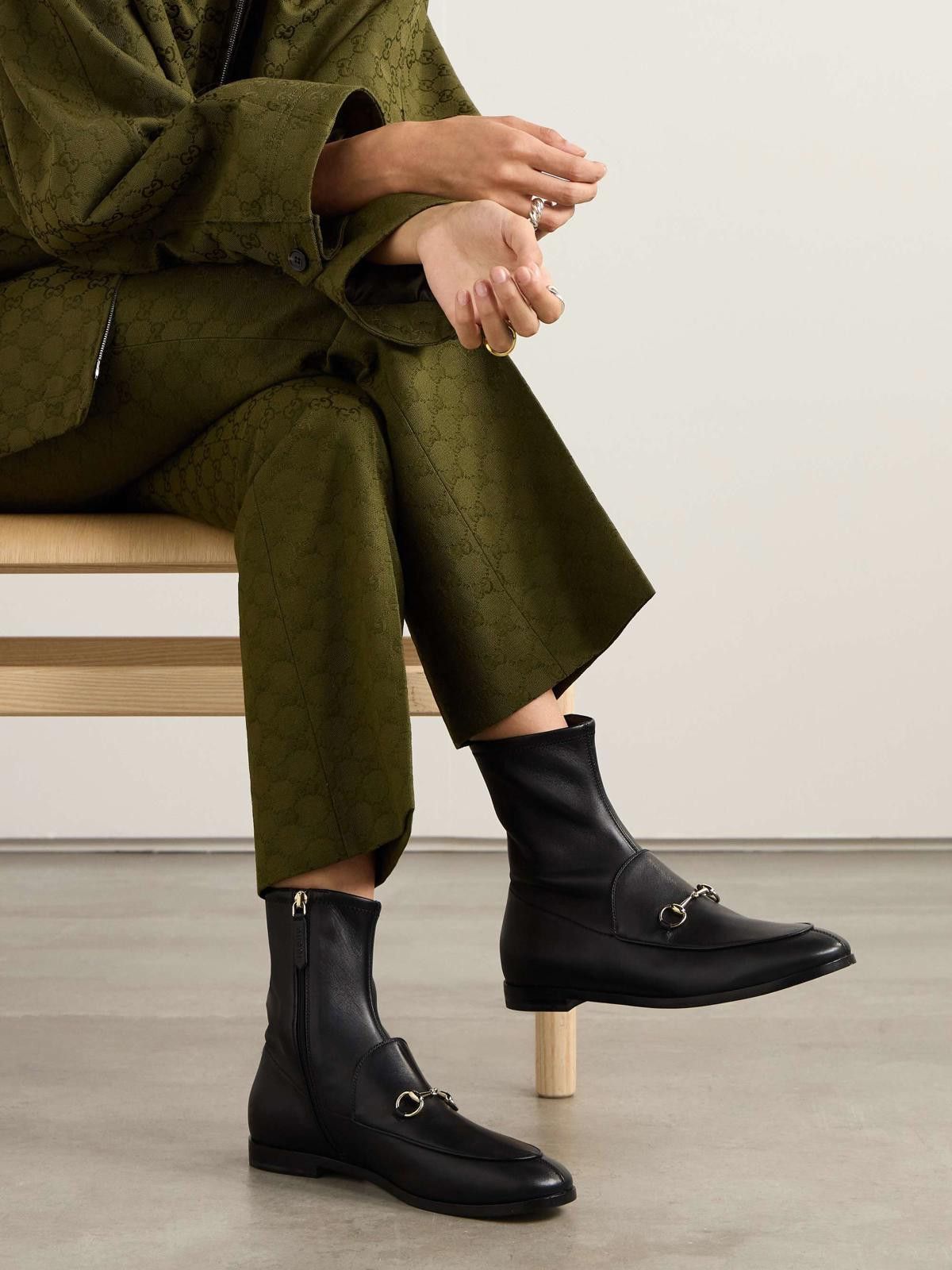Gucci Gucci Horsebit Jordaan Ankle Boots Size US 6 / IT 36 - 4 Thumbnail