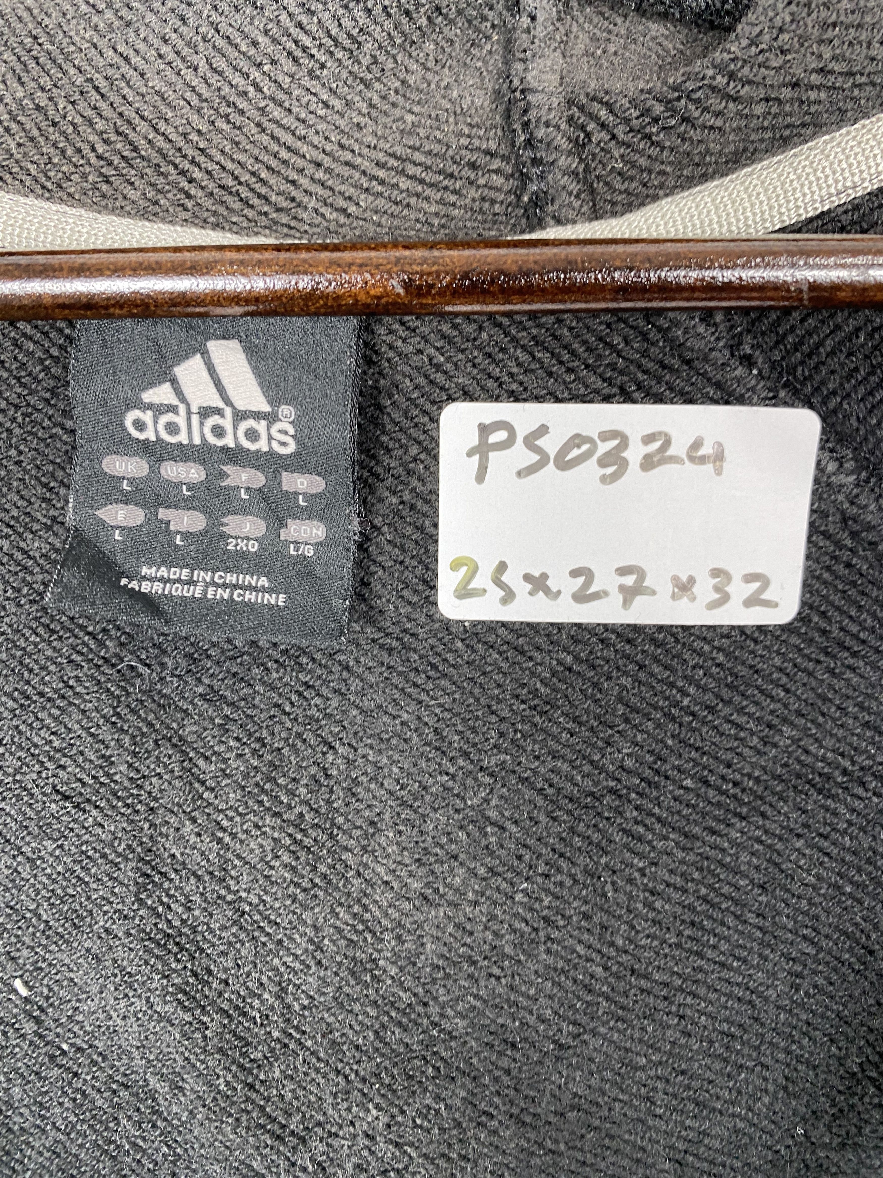 Adidas Vintage Adidas Three Stripe Hoodies PS0324 Size US L / EU 52-54 / 3 - 9 Thumbnail
