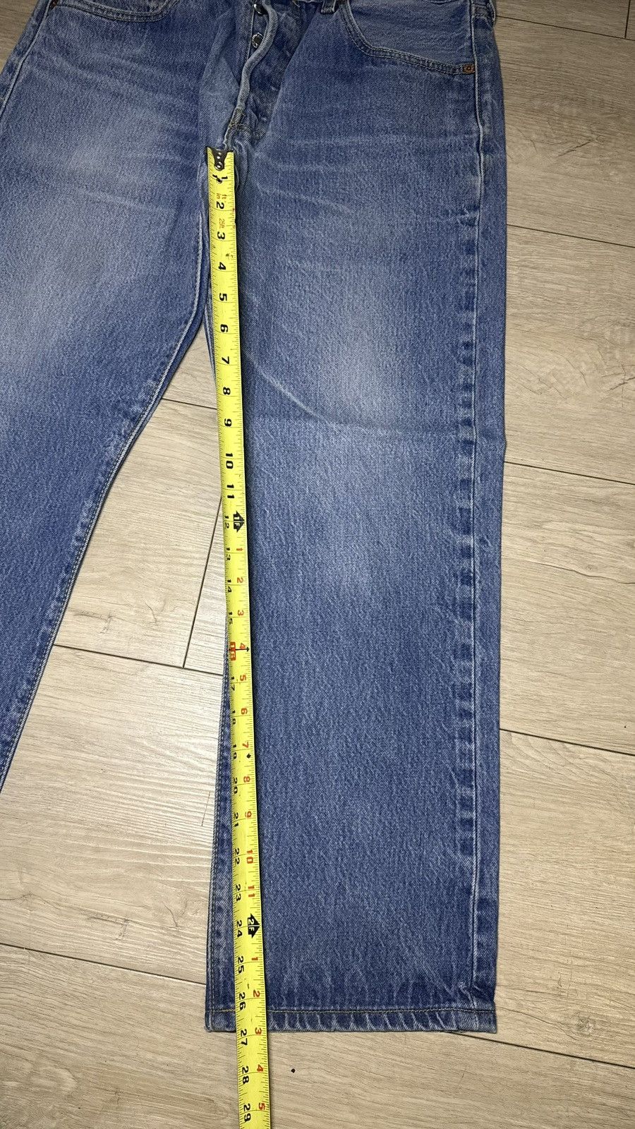Levi's Vintage 1990s Levi’s 501 XX 34 x 32 Baggy Blue Wash Denim Size US 34 / EU 50 - 6 Thumbnail