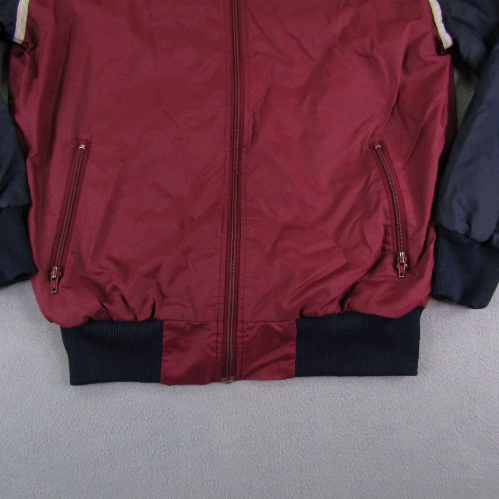 Adidas VINTAGE adidas Jacket Mens Medium Red Windbreaker 80s ZIP UP Pockets Full Zip Lined Polyester Jacket Coat Track Outdoor Sports Mens( bag) Size US M / EU 48-50 / 2 - 3 Thumbnail