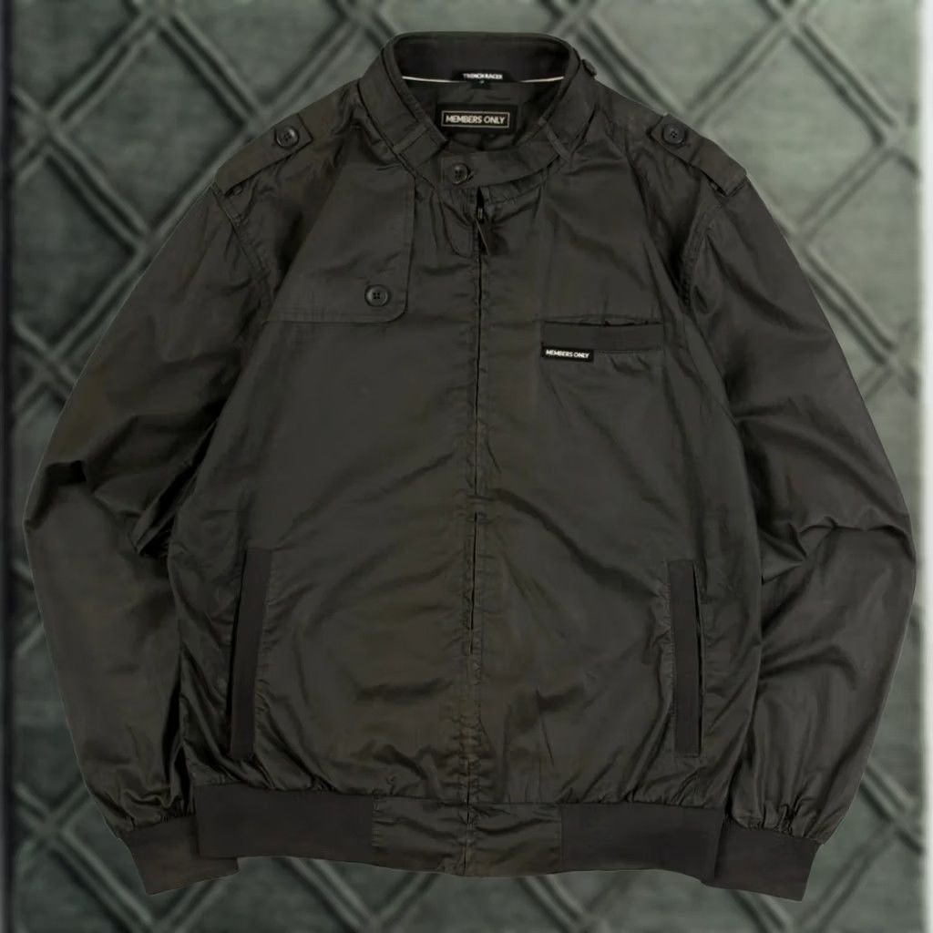 Members Only VINTAGE Members Only Bomber Jacket Utility Mens Small Charcoal Grey Old School 90s? Size US S / EU 44-46 / 1 - 1 Thumbnail
