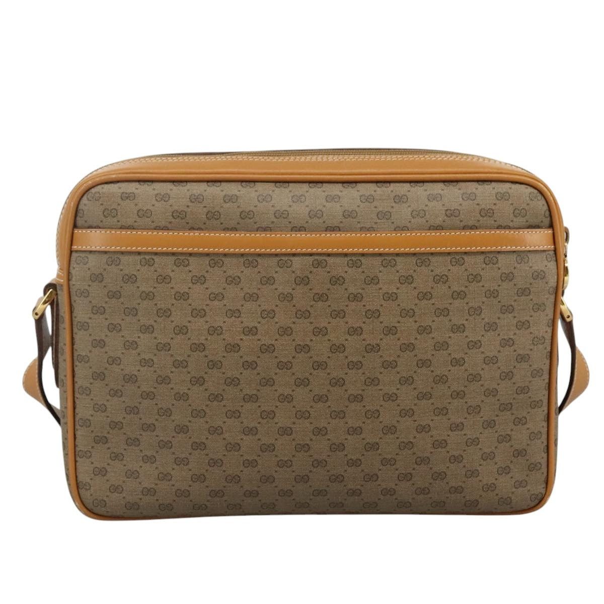 GUCCI Micro GG Supreme Shoulder Bag Pvc Beige