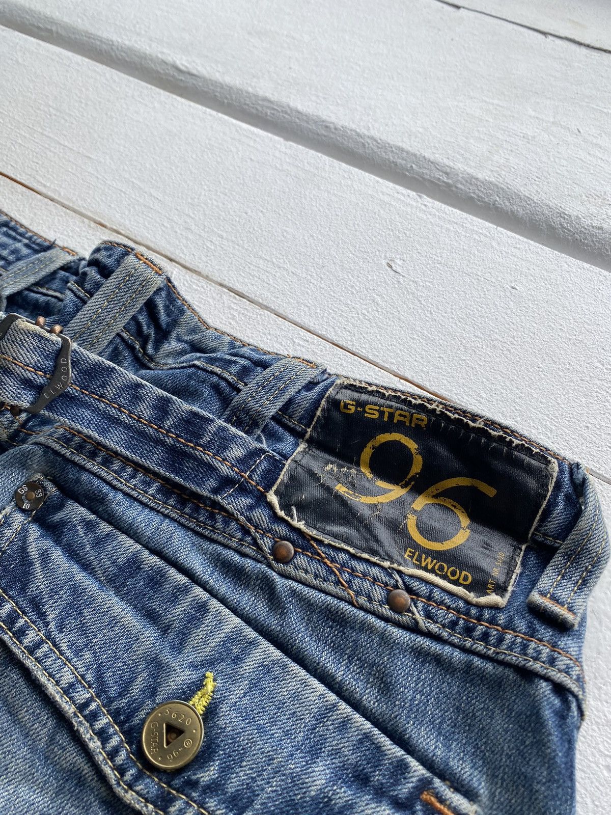 G-Star × Vintage ❤️‍🔥G Star Raw y2k Punk Opium Denim Mini Skirt Womens 33 size Size 32" / US 10 / IT 46 - 10 Thumbnail