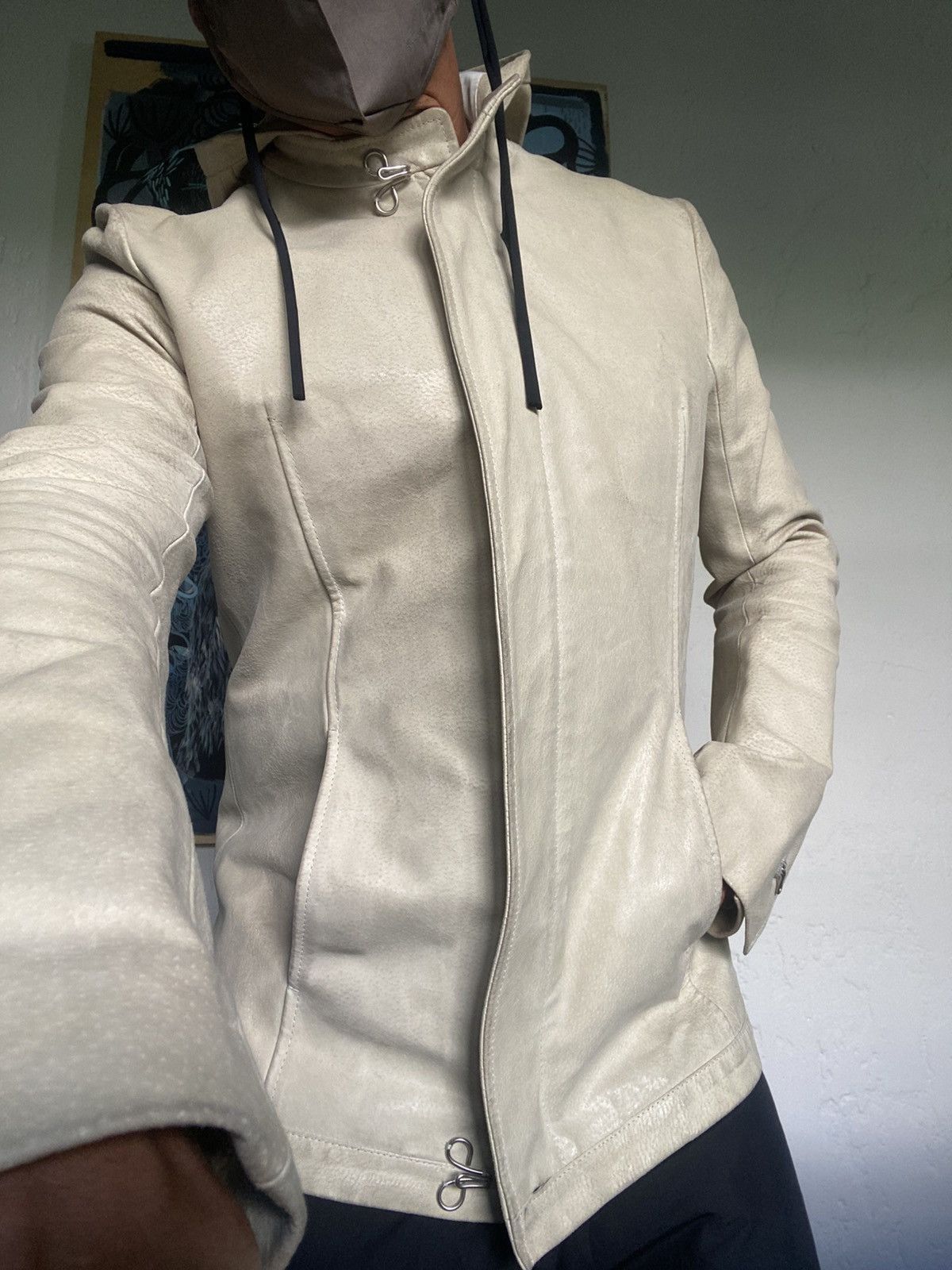 Carol Christian Poell Leather Hooded Jacket Size US M / EU 48-50 / 2 - 1 Thumbnail