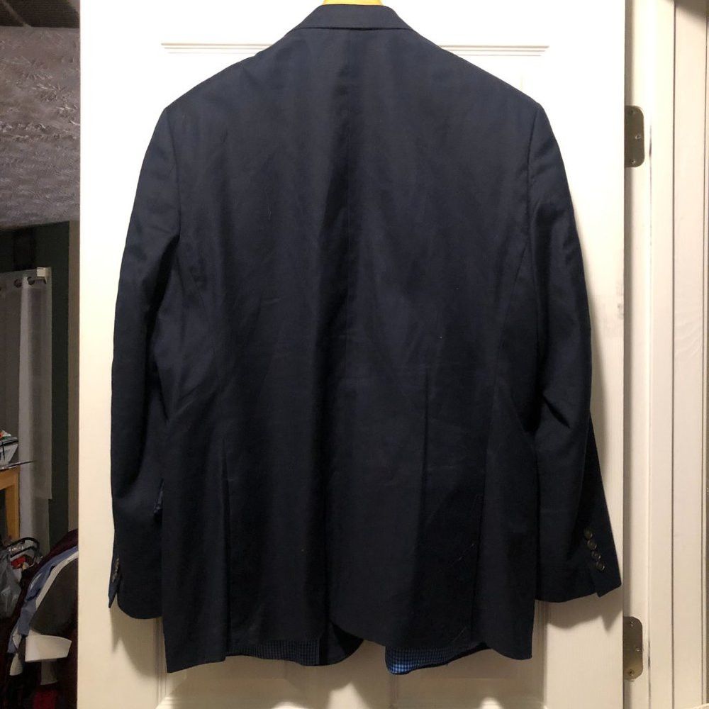 Stafford STAFFORD MEN'S NEW NAVY 98%COTTON SPORT COAT BLAZER 50R Size 50R - 6 Thumbnail